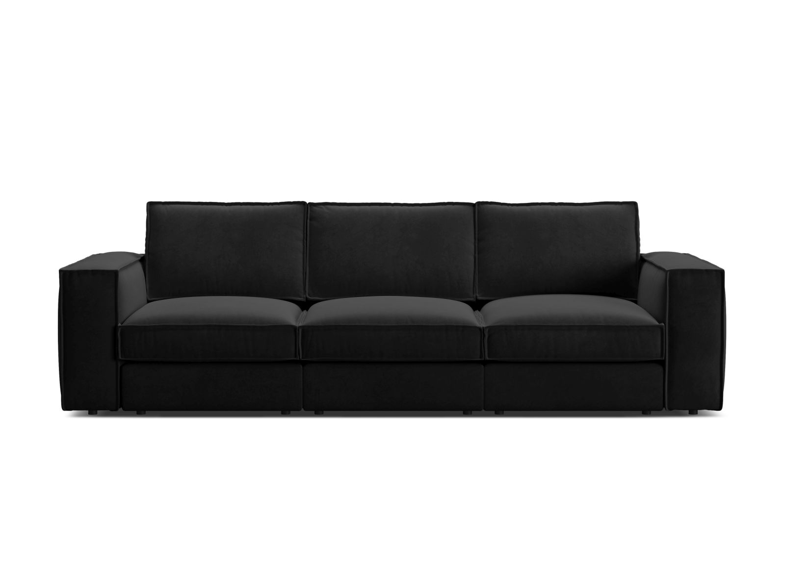 Velvet Modular Sofa, "Pola", 4 Seats, 284x103x88