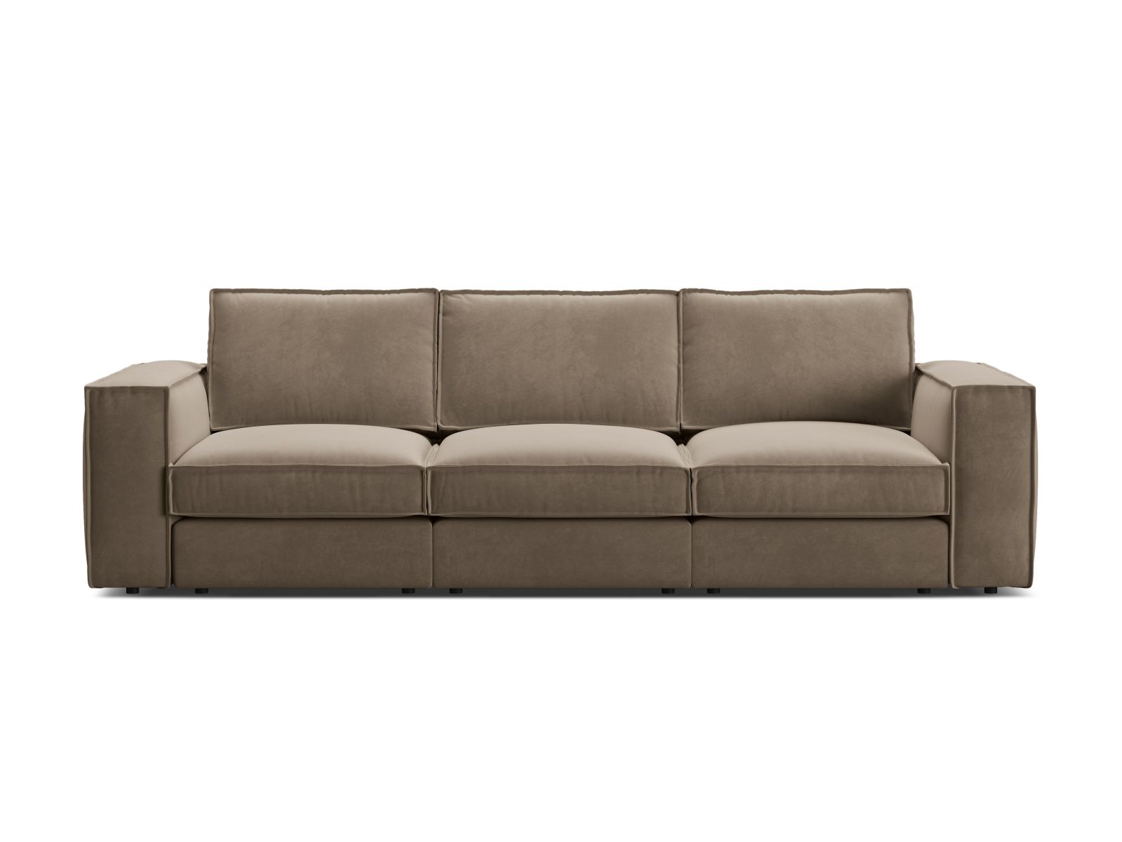 Velvet Modular Sofa, "Pola", 4 Seats, 284x103x88