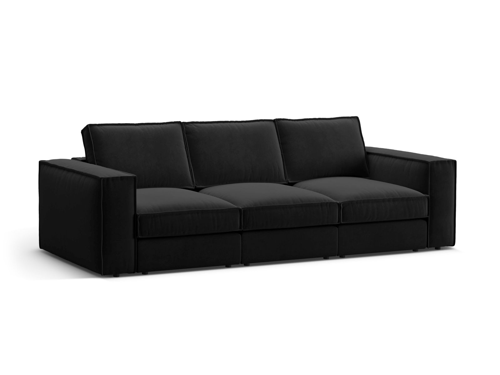 Velvet Modular Sofa, "Pola", 4 Seats, 284x103x88
