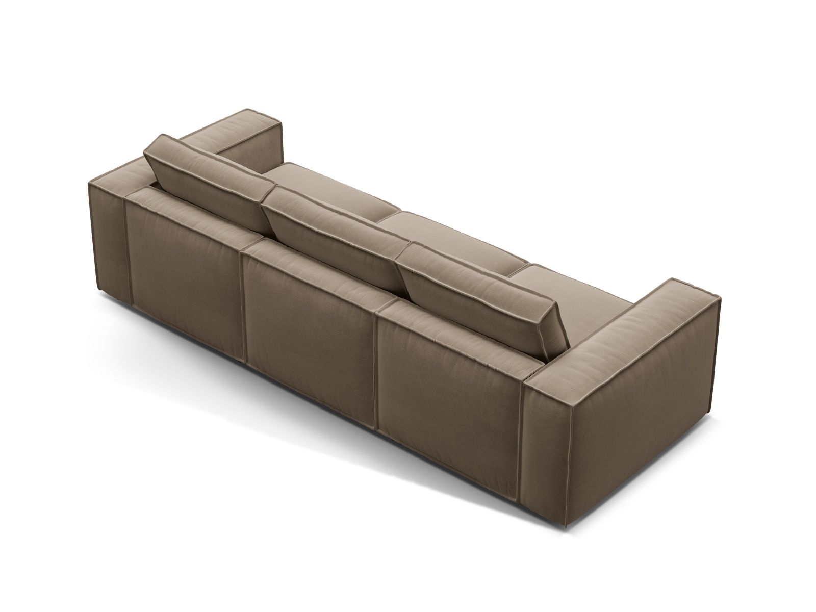 Velvet Modular Sofa, "Pola", 4 Seats, 284x103x88