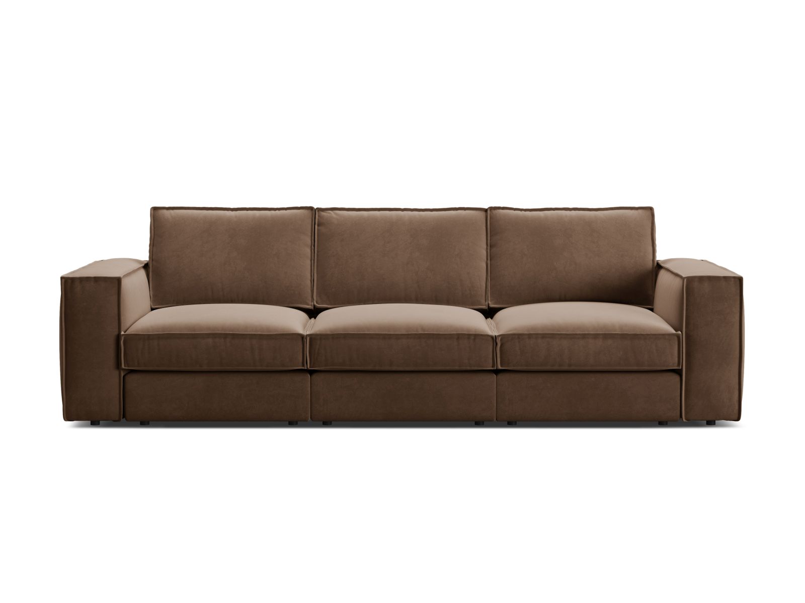 Velvet Modular Sofa, "Pola", 4 Seats, 284x103x88