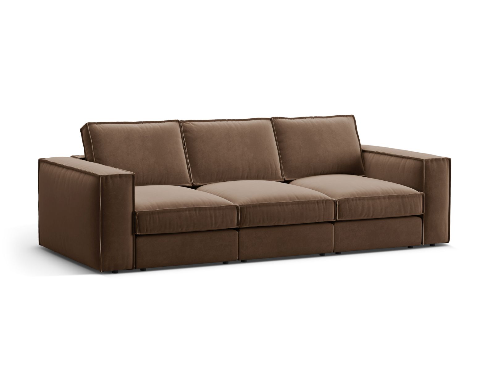 Velvet Modular Sofa, "Pola", 4 Seats, 284x103x88