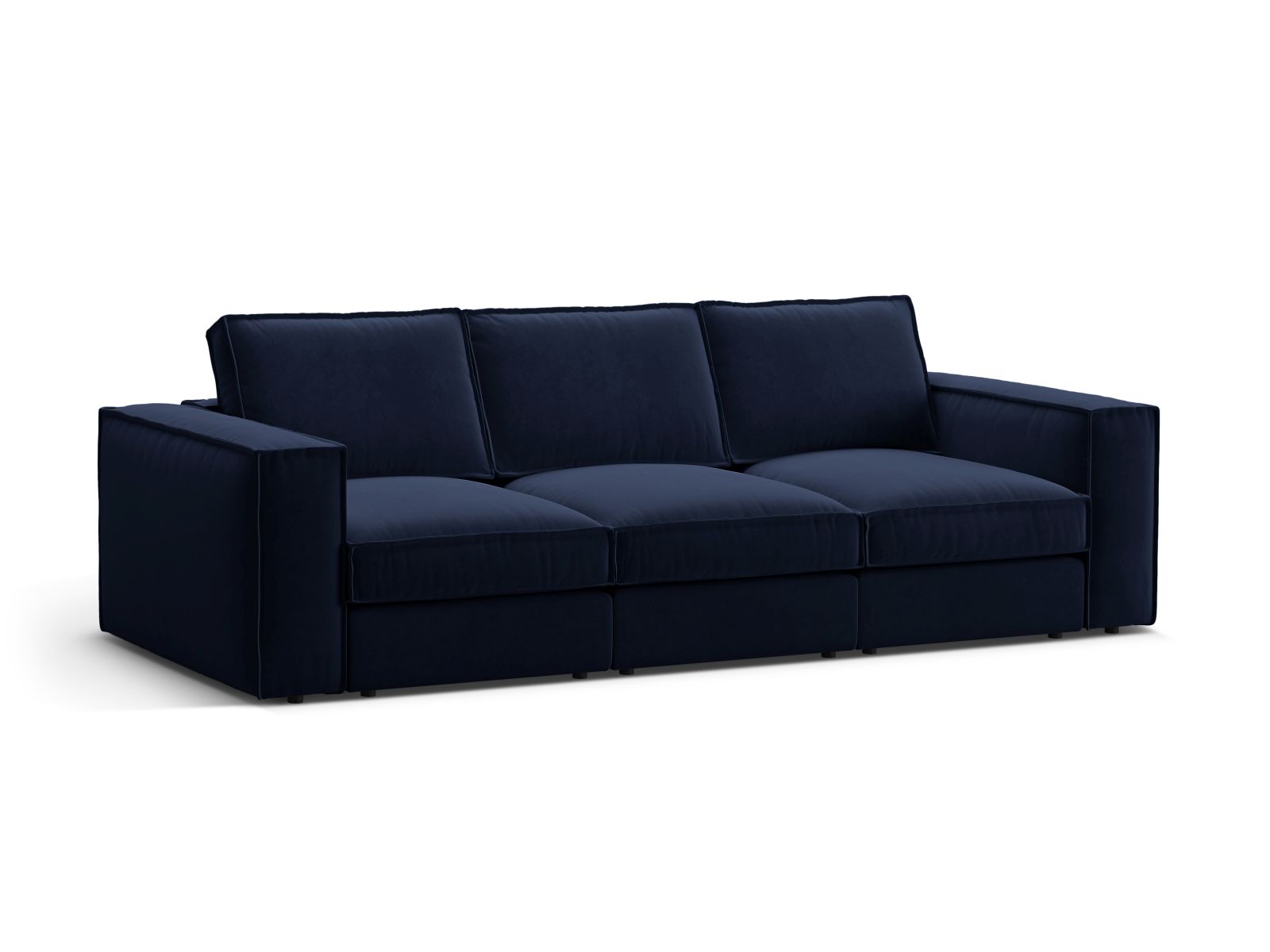 Velvet Modular Sofa, "Pola", 4 Seats, 284x103x88