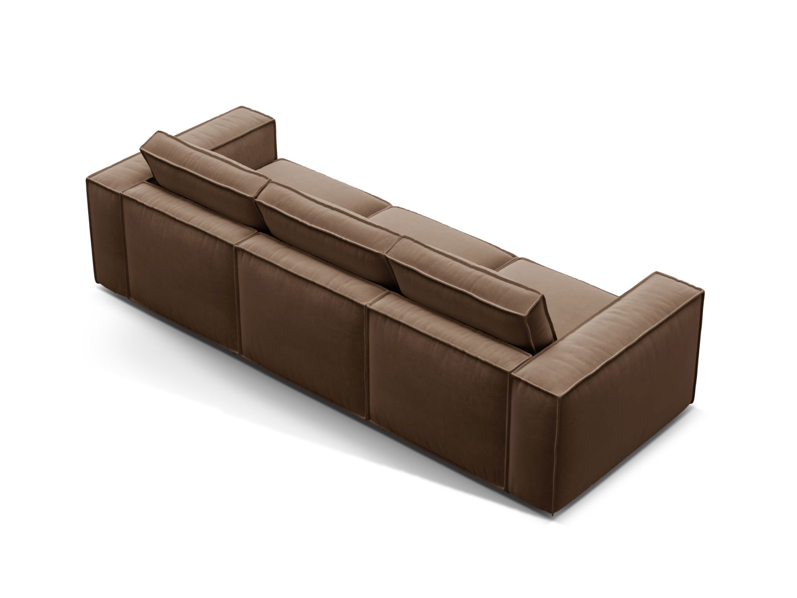 Velvet Modular Sofa, "Pola", 4 Seats, 284x103x88