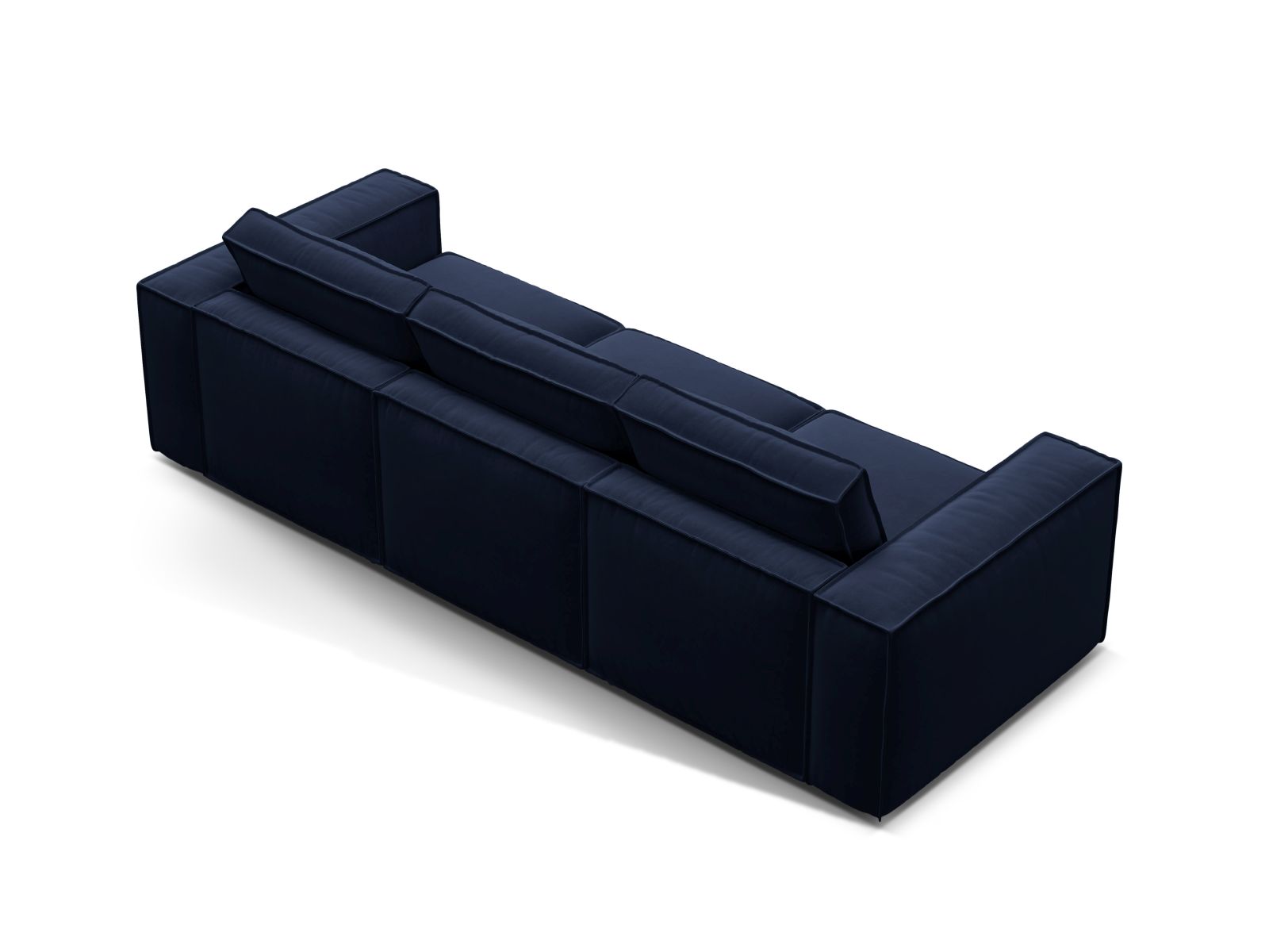 Velvet Modular Sofa, "Pola", 4 Seats, 284x103x88