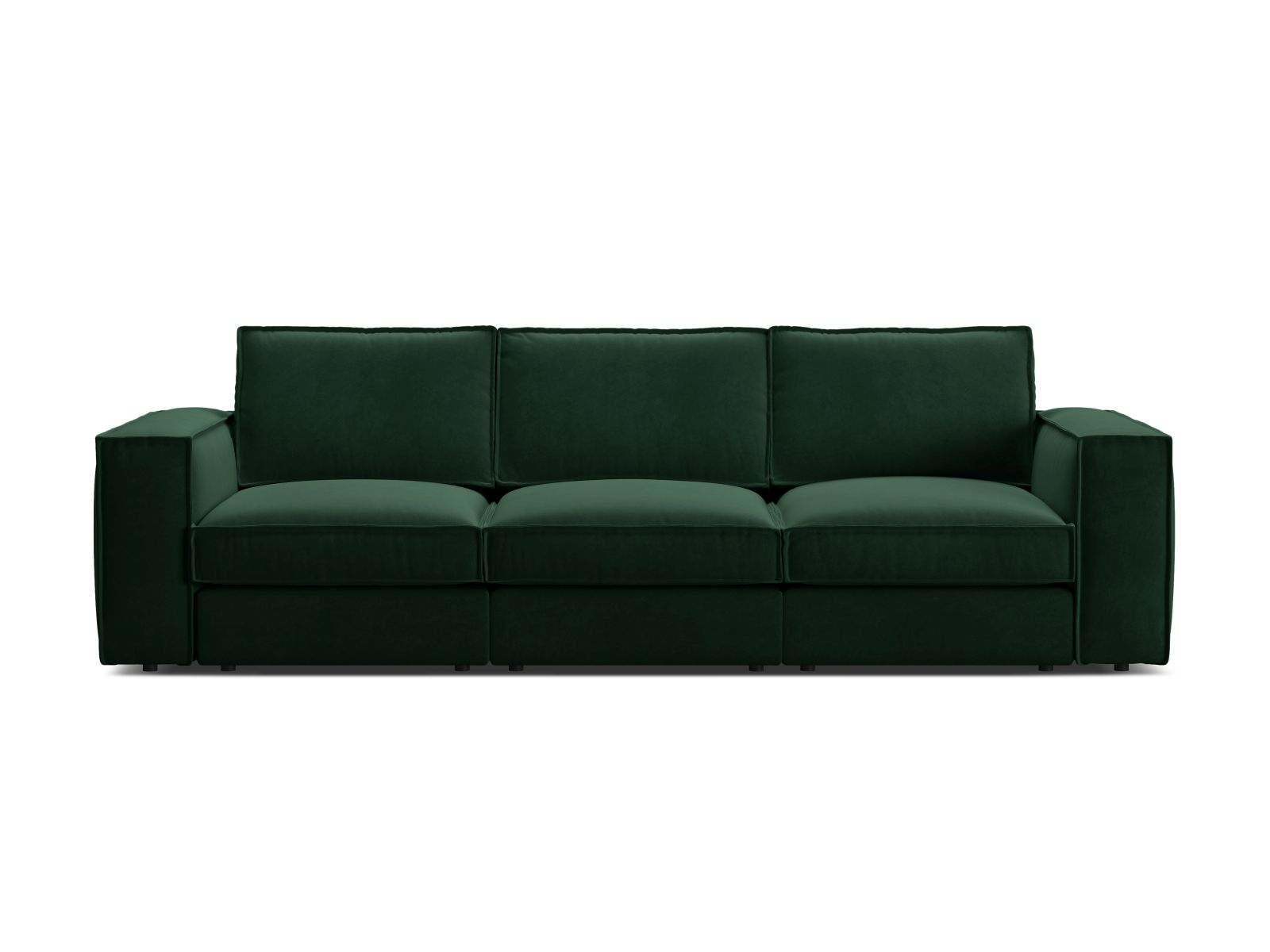 Velvet Modular Sofa, "Pola", 4 Seats, 284x103x88