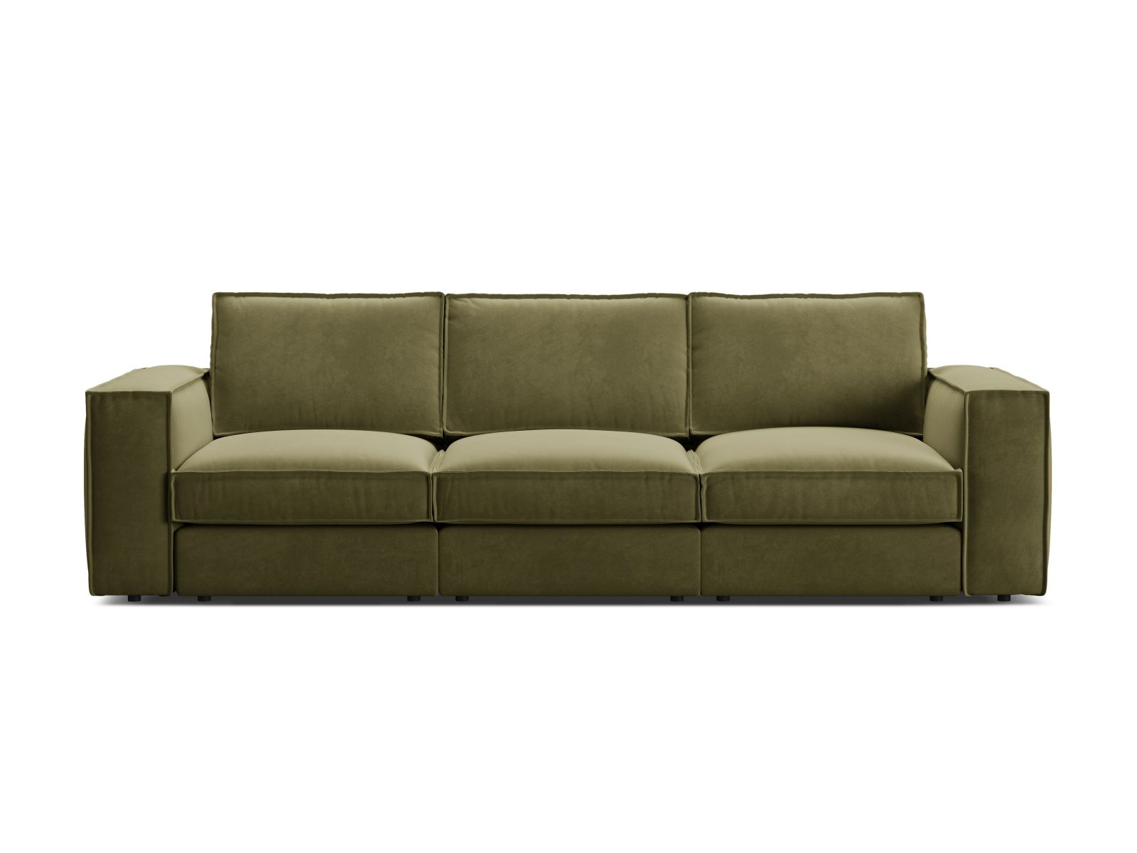 Velvet Modular Sofa, "Pola", 4 Seats, 284x103x88
