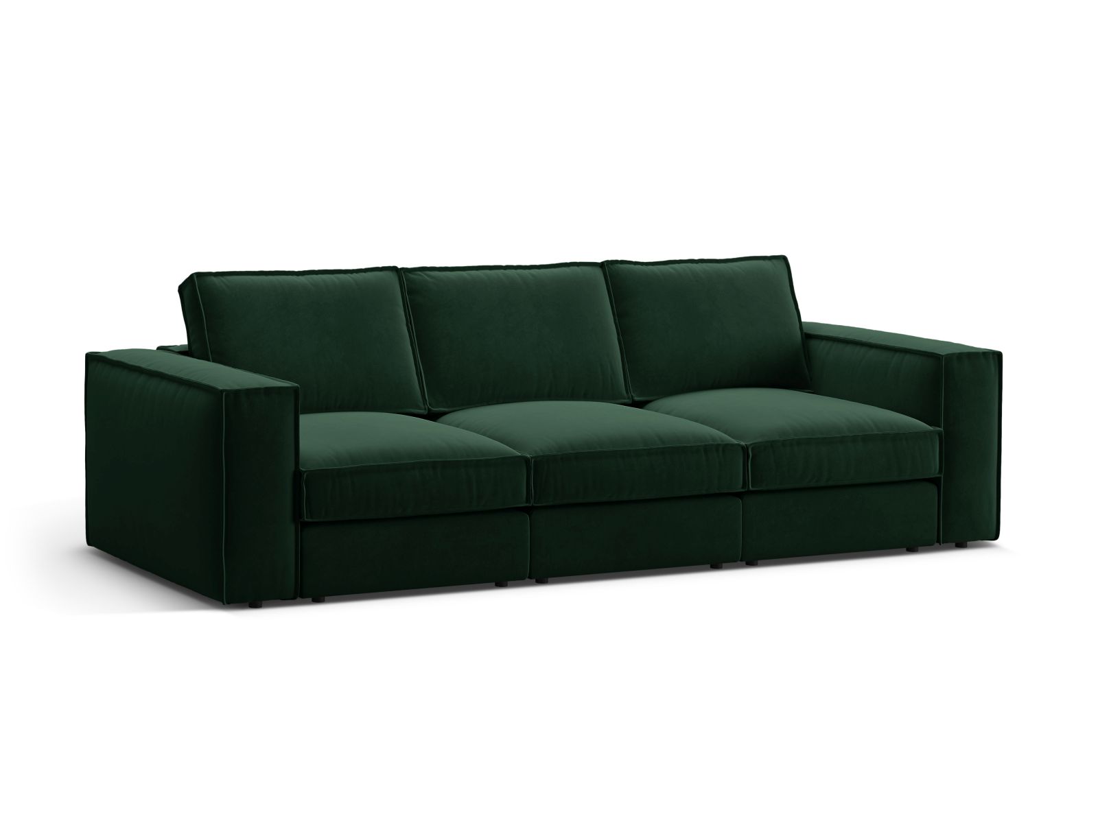 Velvet Modular Sofa, "Pola", 4 Seats, 284x103x88