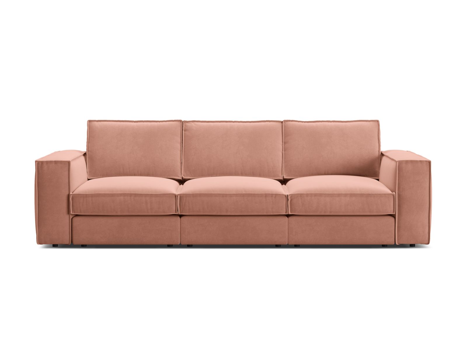 Velvet Modular Sofa, "Pola", 4 Seats, 284x103x88