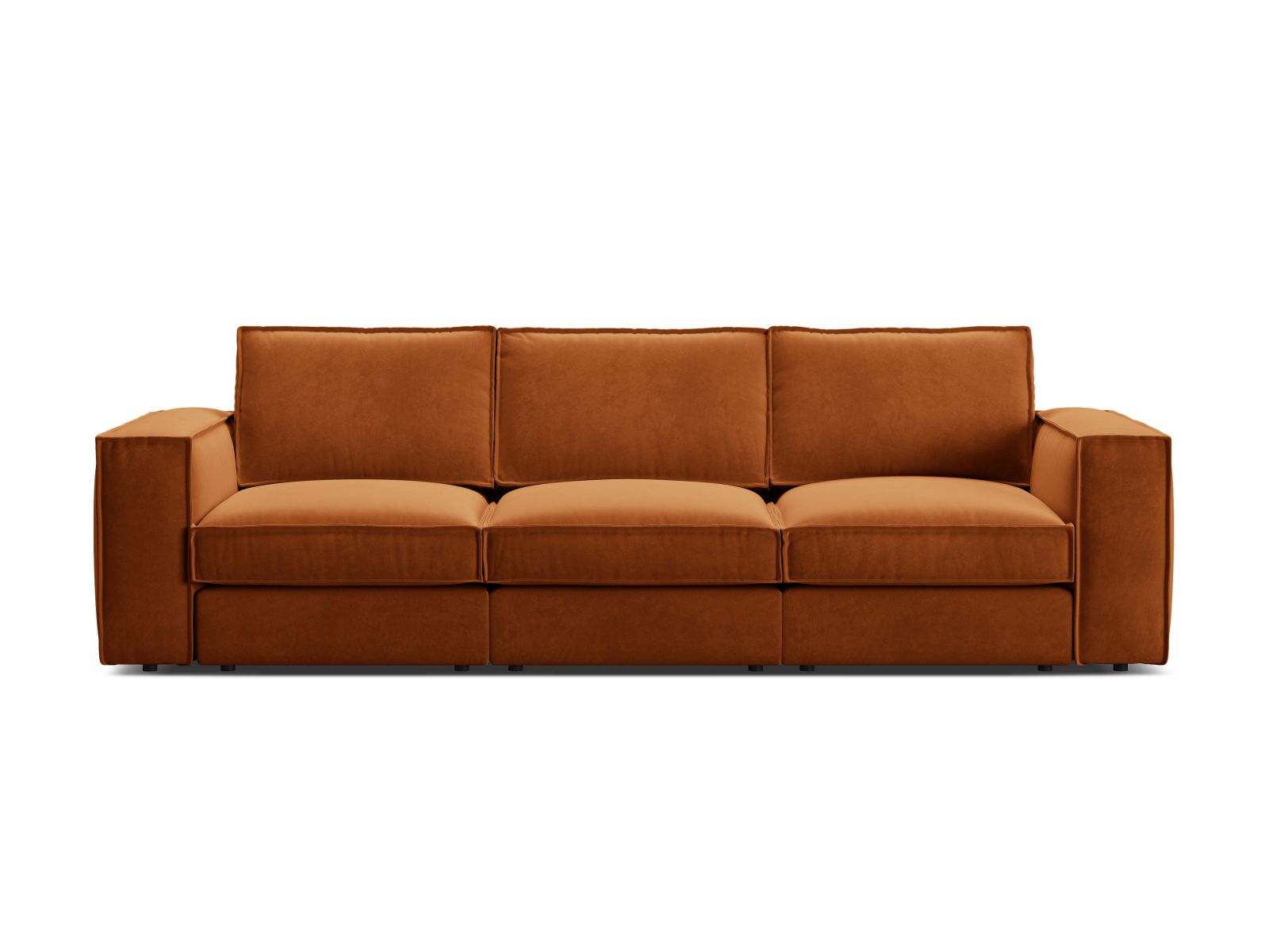 Velvet Modular Sofa, "Pola", 4 Seats, 284x103x88