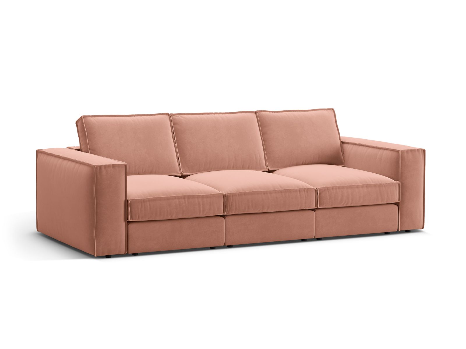 Velvet Modular Sofa, "Pola", 4 Seats, 284x103x88