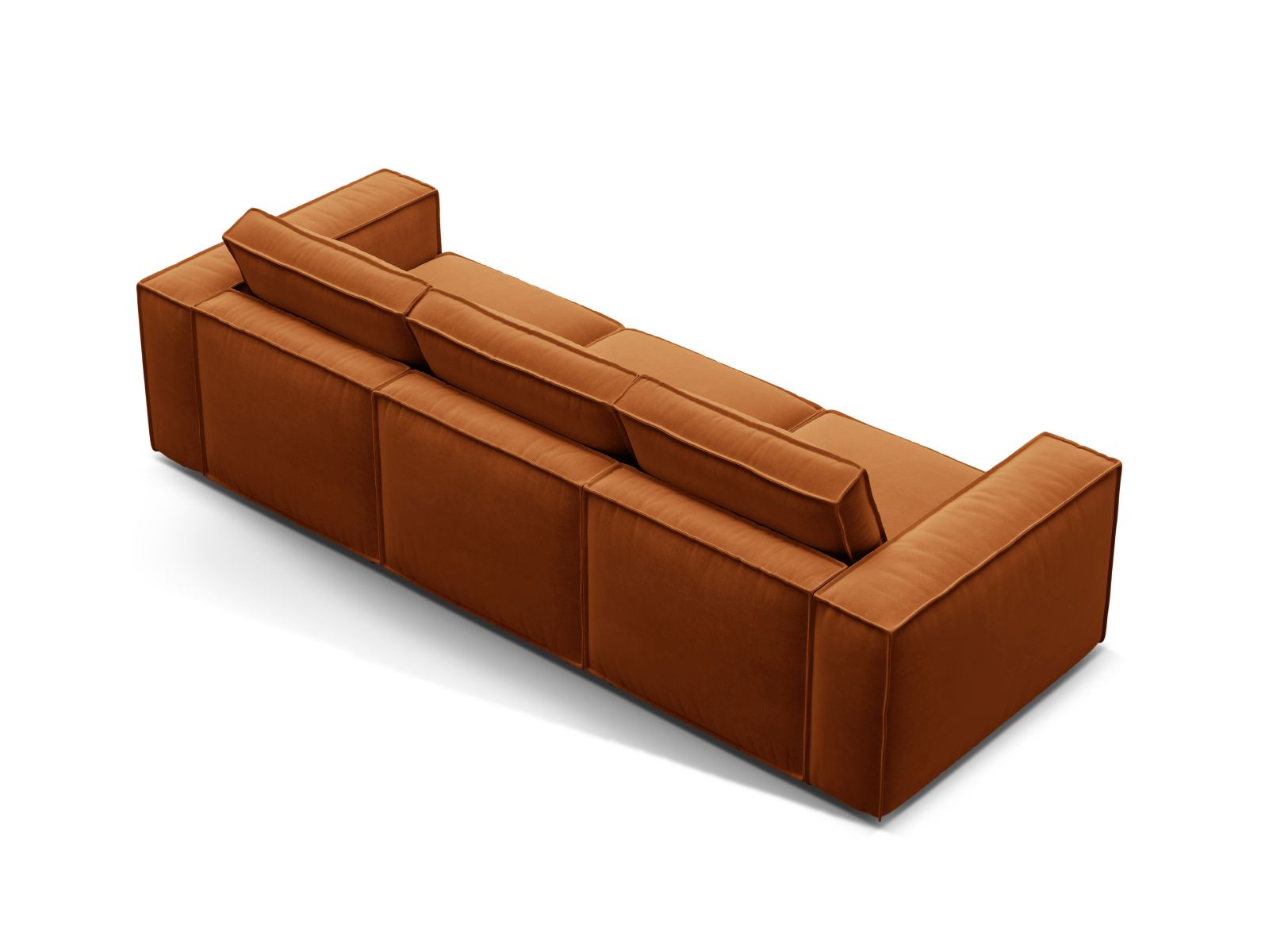 Velvet Modular Sofa, "Pola", 4 Seats, 284x103x88