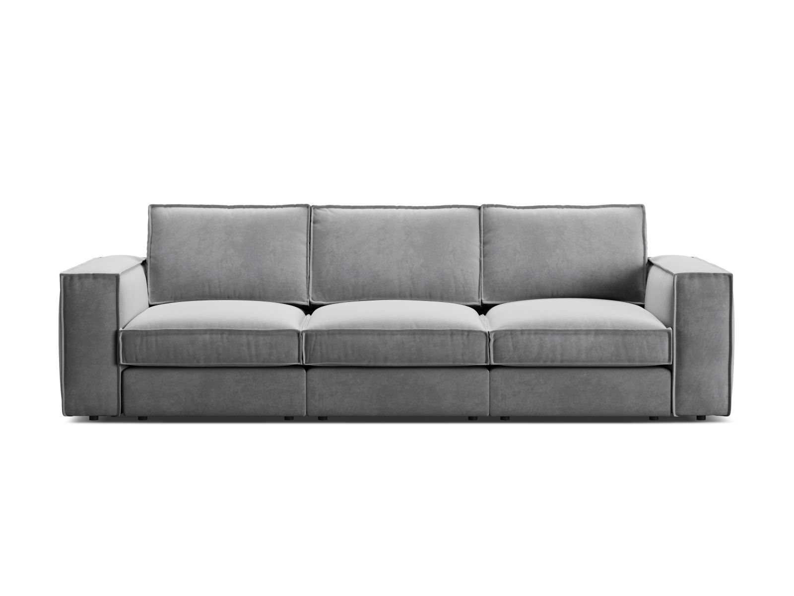 Velvet Modular Sofa, "Pola", 4 Seats, 284x103x88
