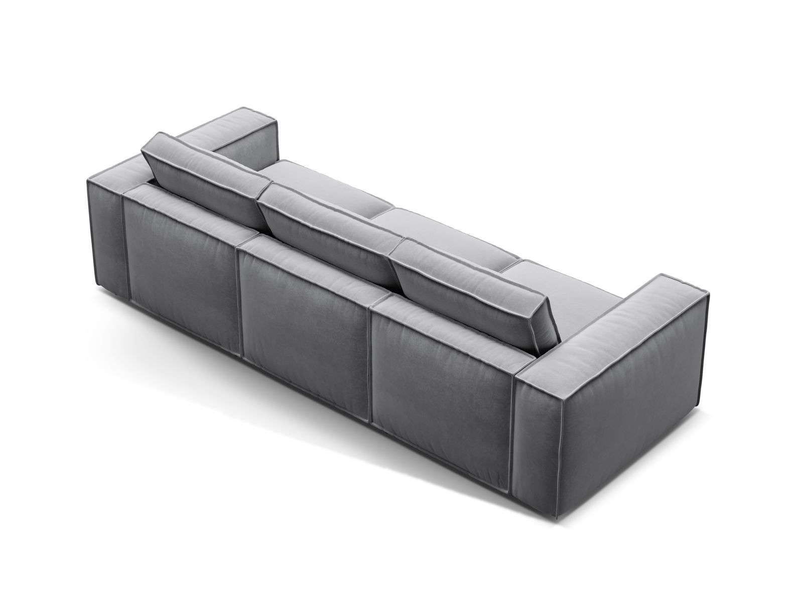 Velvet Modular Sofa, "Pola", 4 Seats, 284x103x88