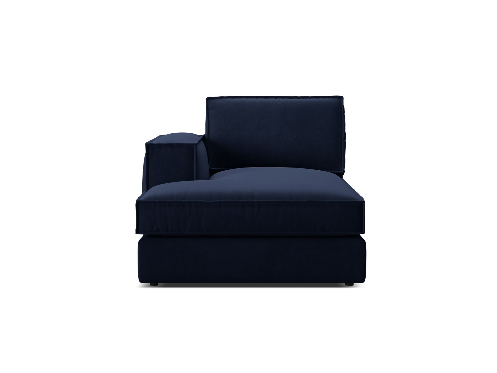 Velvet Chaise Longue Left, "Pola", 1 Seat, 103x158x88