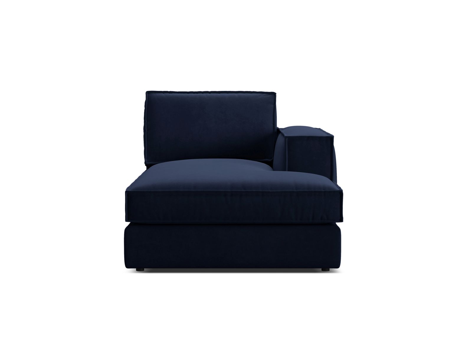 Velvet Chaise Longue Right, "Pola", 1 Seat, 103x158x88