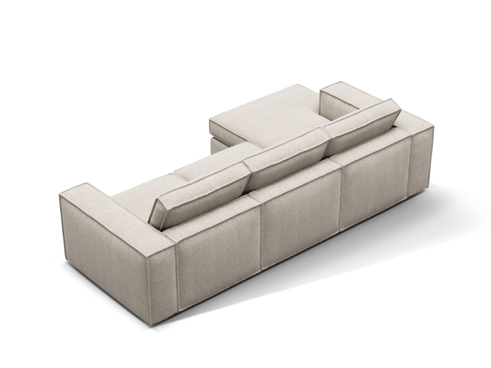 Modular Left Corner Sofa, "Pola", 3 Seats, 284x158x88