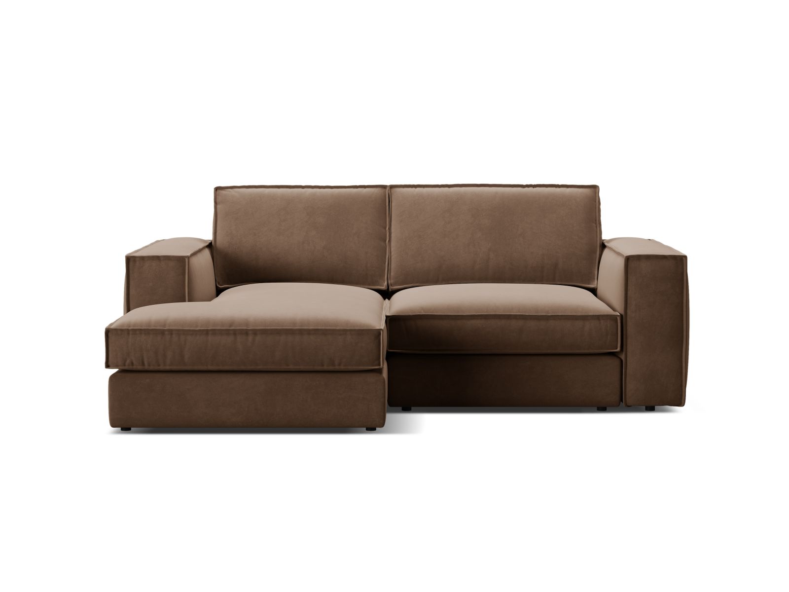 Velvet Modular Left Corner Sofa, "Pola", 2 Seats, 226x158x88