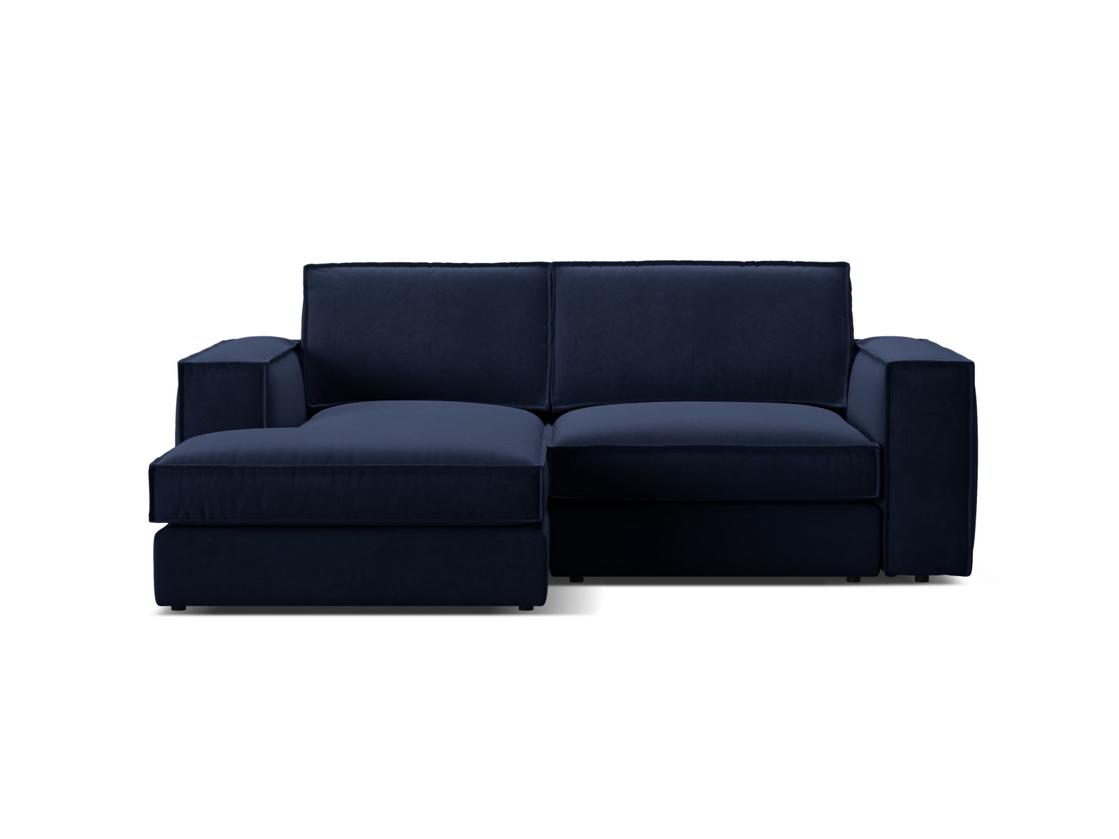 Velvet Modular Left Corner Sofa, "Pola", 2 Seats, 226x158x88