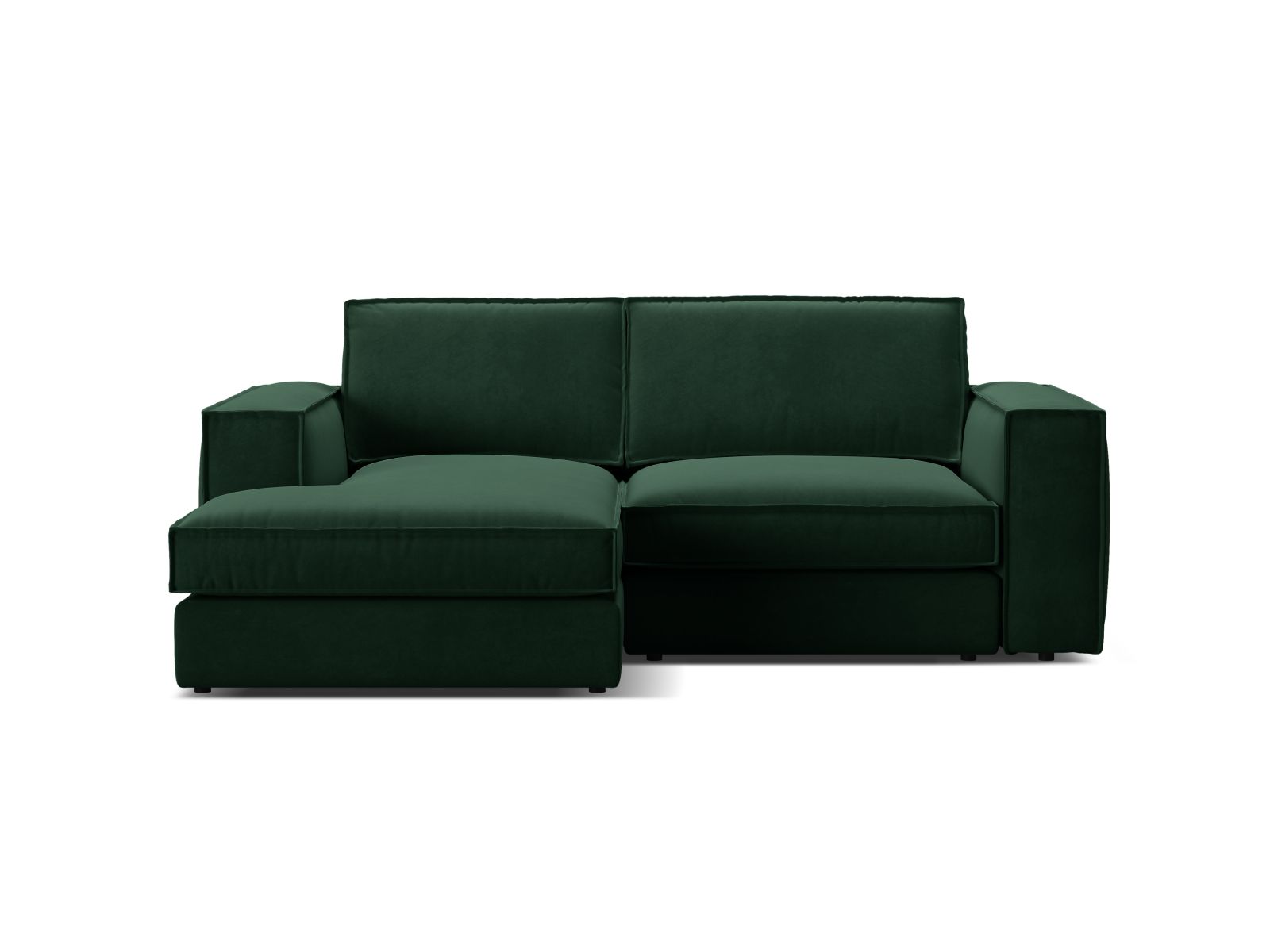 Velvet Modular Left Corner Sofa, "Pola", 2 Seats, 226x158x88