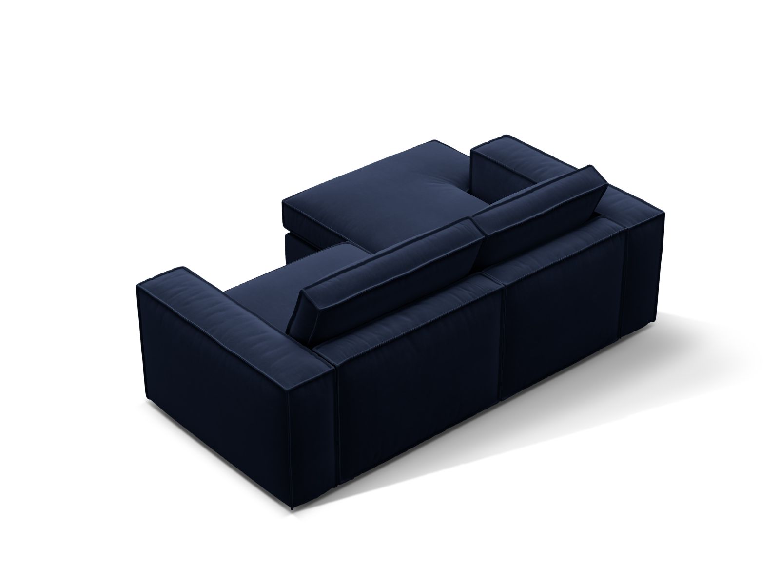 Velvet Modular Left Corner Sofa, "Pola", 2 Seats, 226x158x88