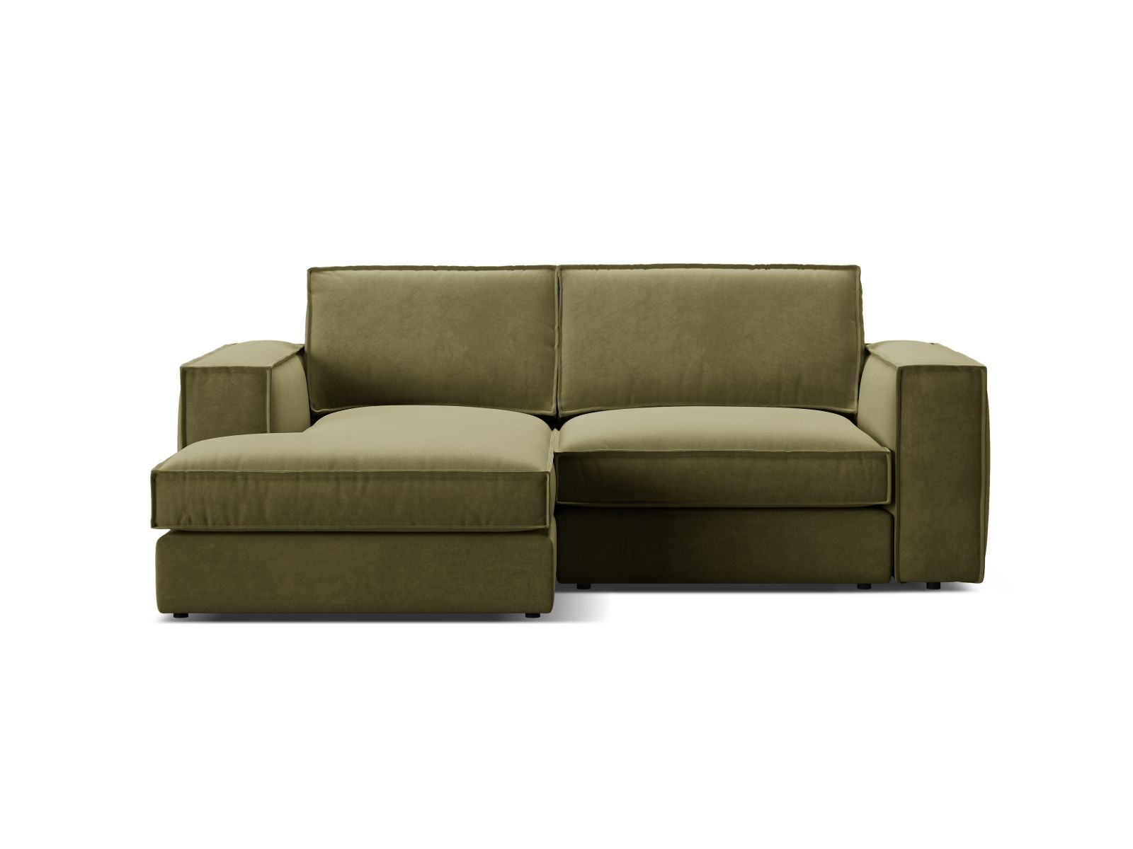 Velvet Modular Left Corner Sofa, "Pola", 2 Seats, 226x158x88
