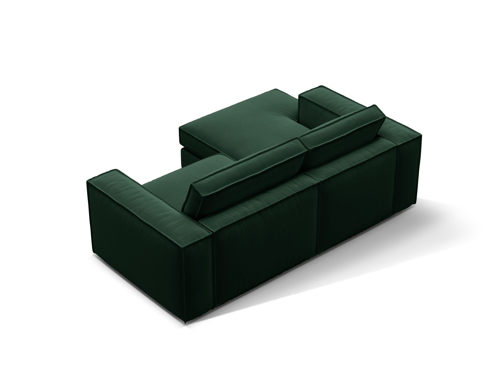 Velvet Modular Left Corner Sofa, "Pola", 2 Seats, 226x158x88