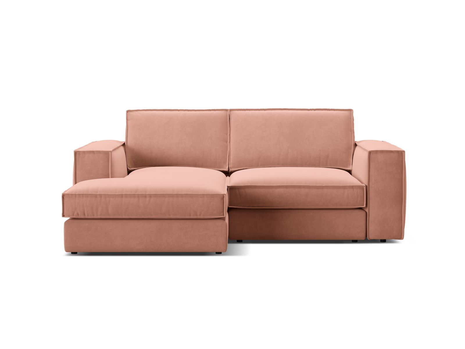 Velvet Modular Left Corner Sofa, "Pola", 2 Seats, 226x158x88