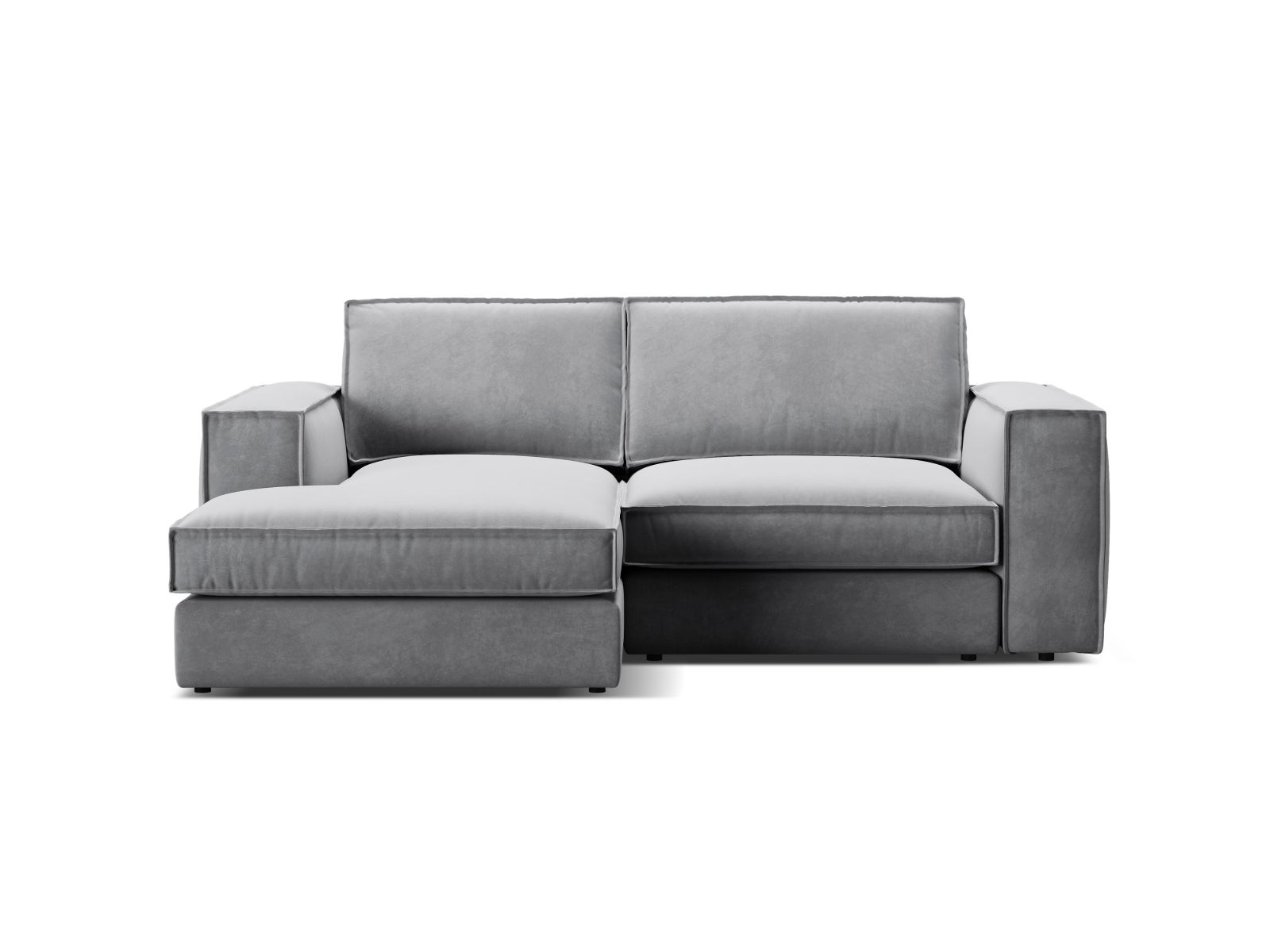 Velvet Modular Left Corner Sofa, "Pola", 2 Seats, 226x158x88