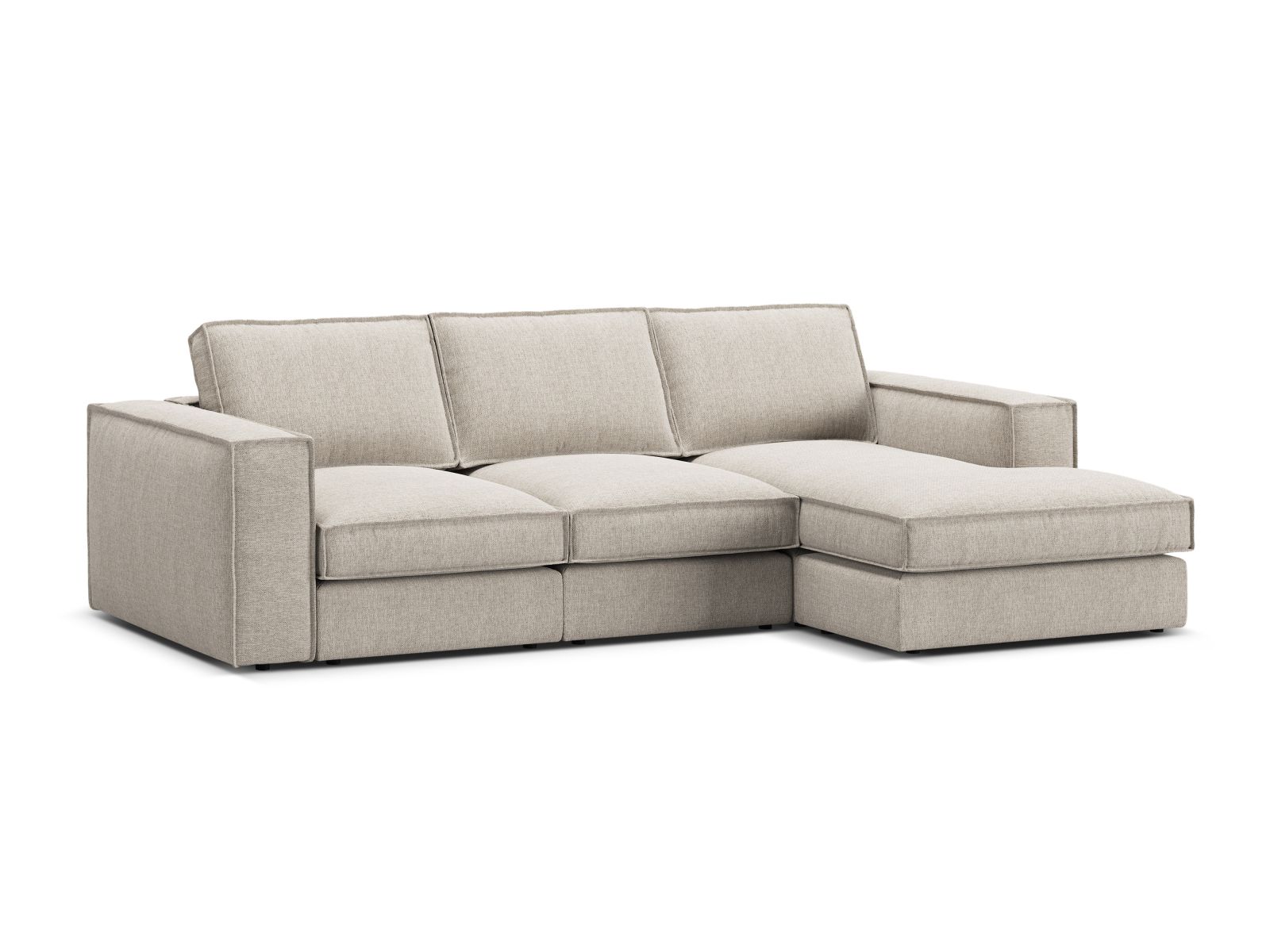 Modular Right Corner Sofa, "Pola", 3 Seats, 284x158x88