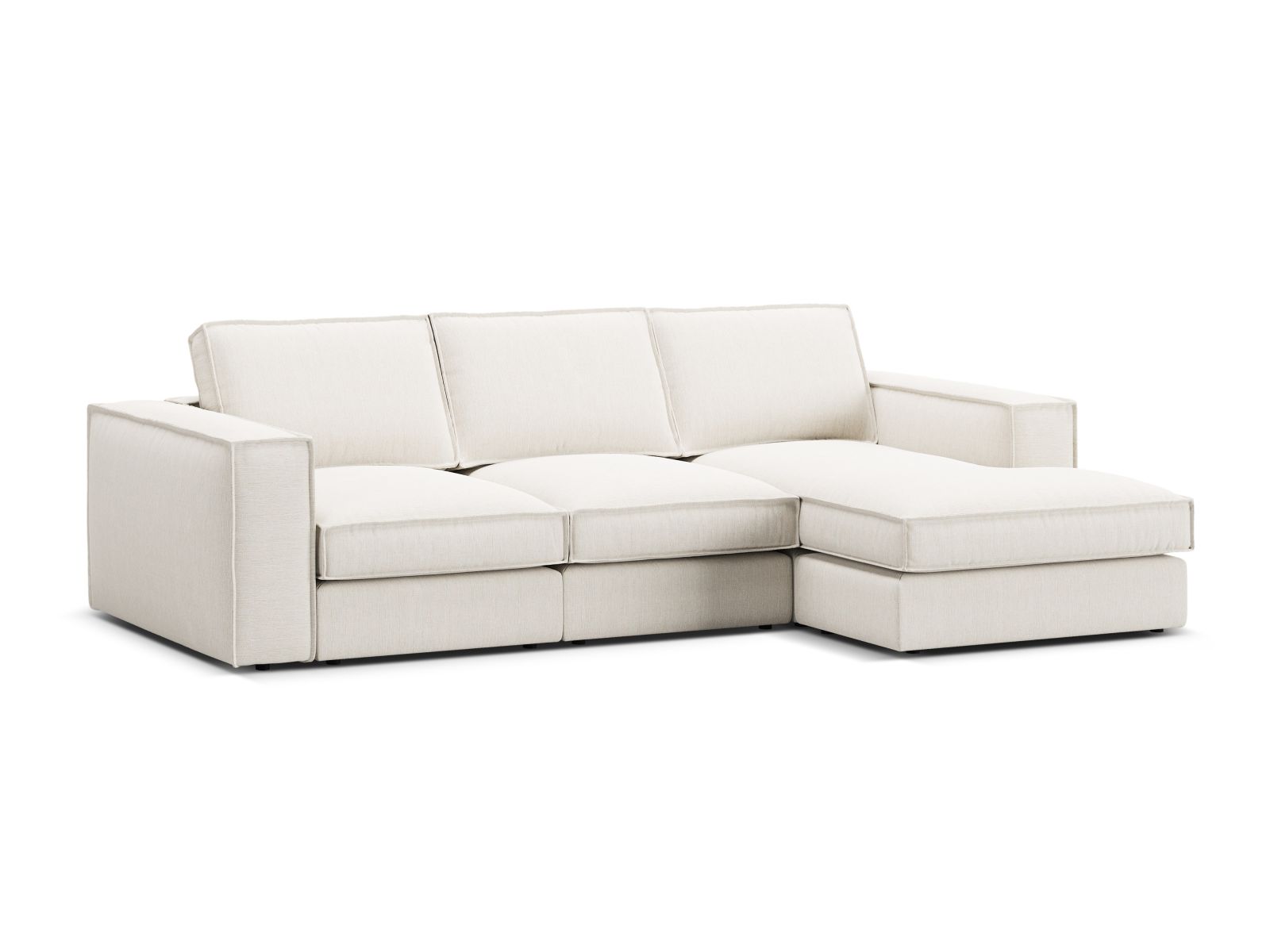 Modular Right Corner Sofa, "Pola", 3 Seats, 284x158x88