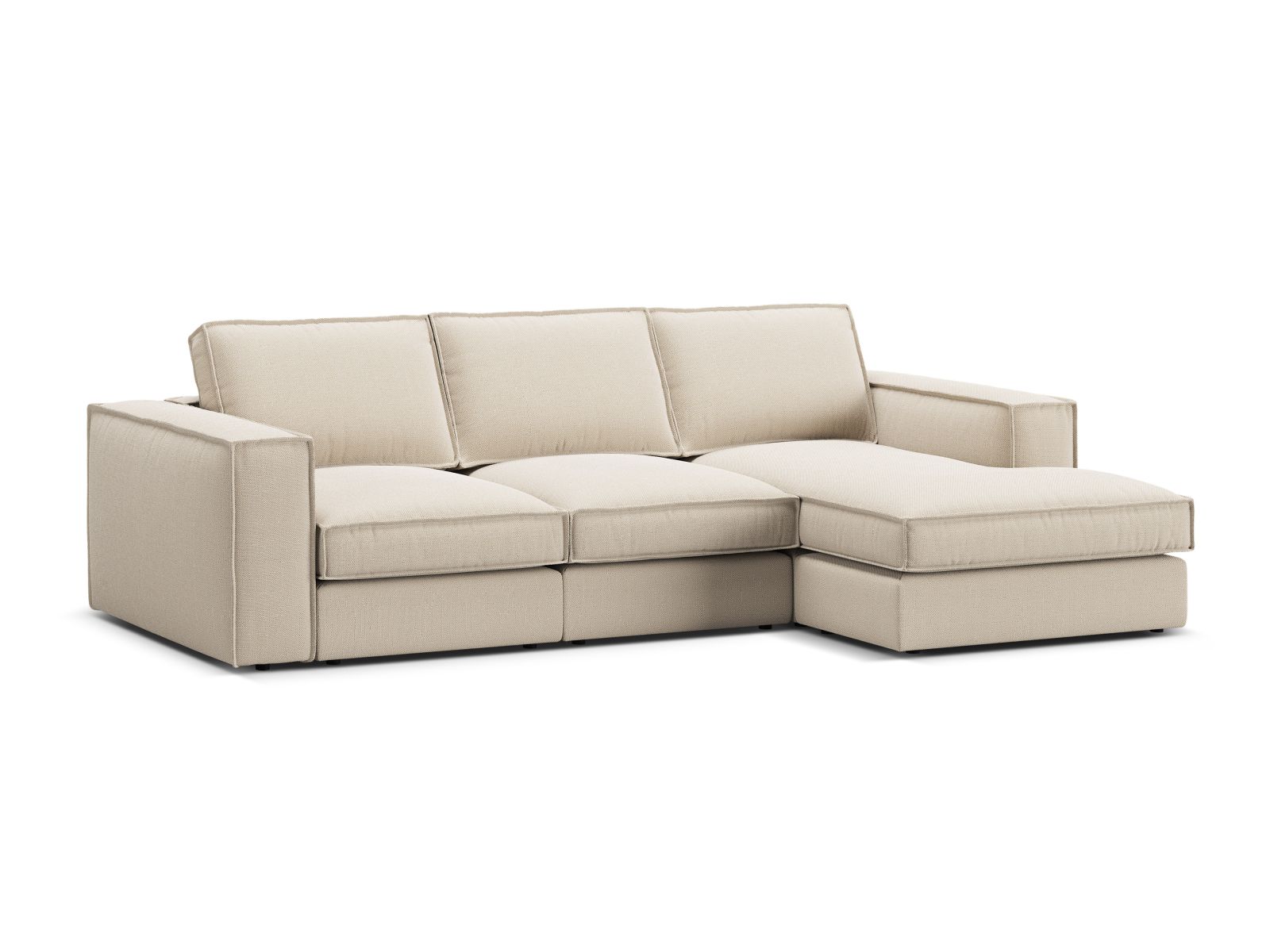 Modular Right Corner Sofa, "Pola", 3 Seats, 284x158x88
