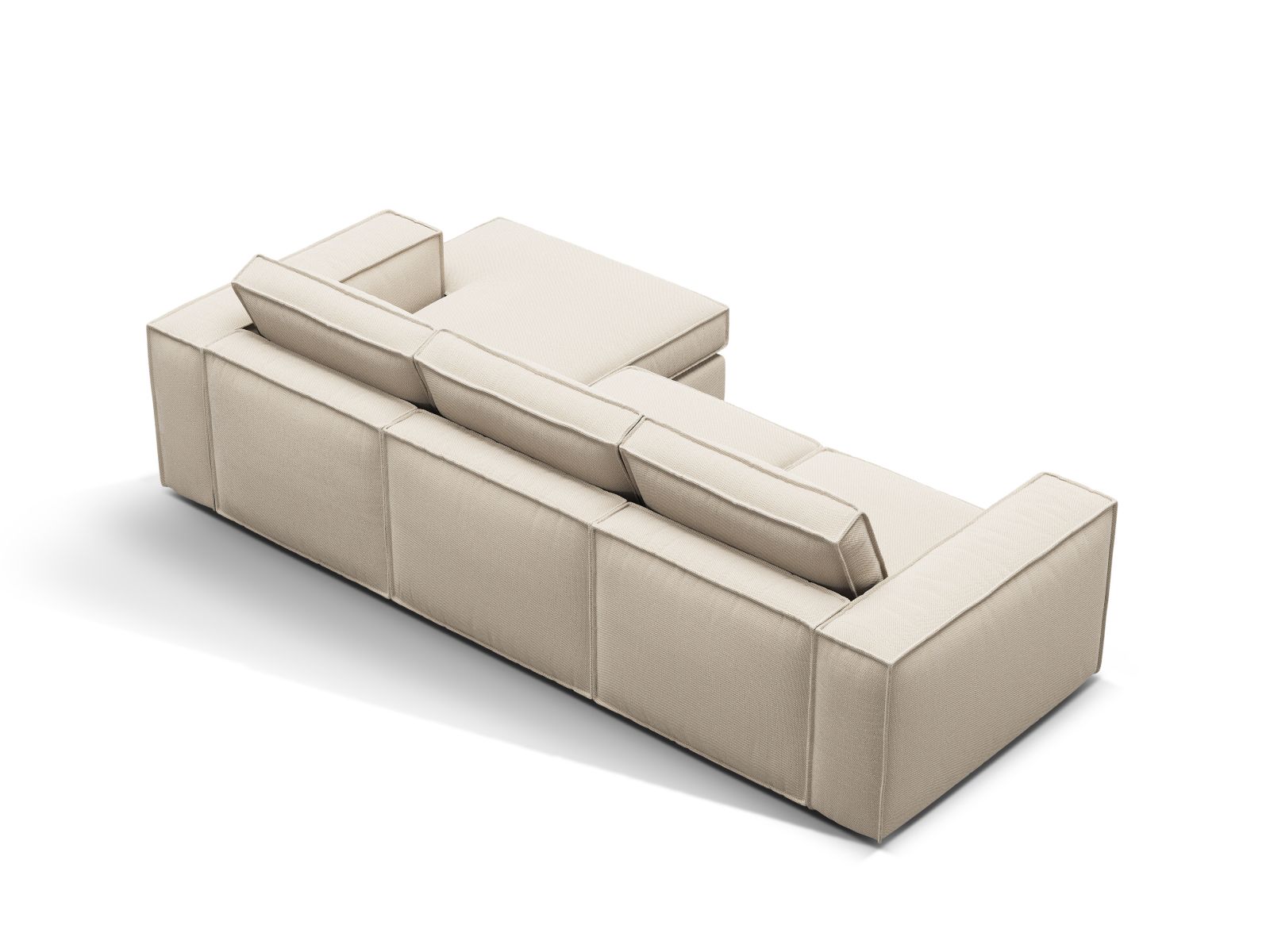 Modular Right Corner Sofa, "Pola", 3 Seats, 284x158x88