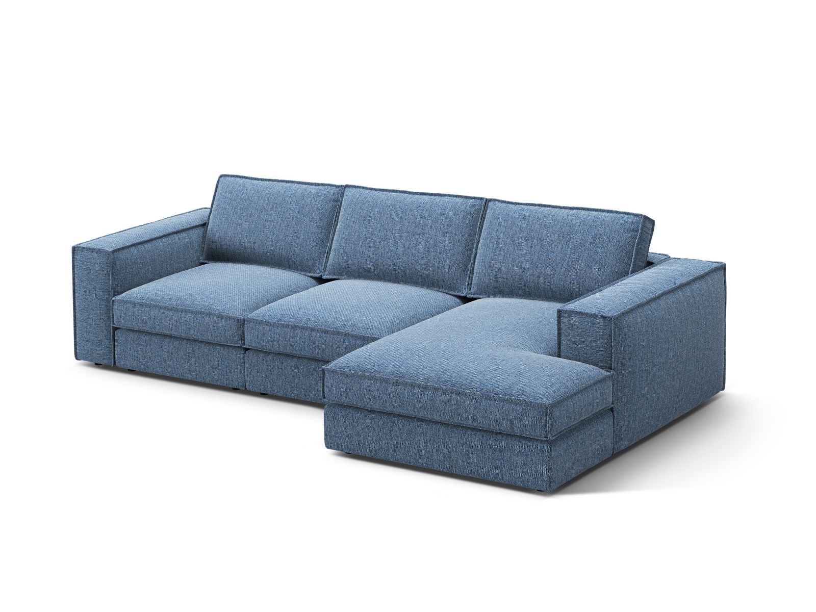 Modular Right Corner Sofa, "Pola", 3 Seats, 284x158x88