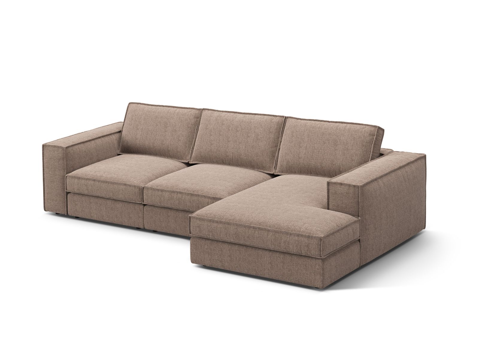 Modular Right Corner Sofa, "Pola", 3 Seats, 284x158x88