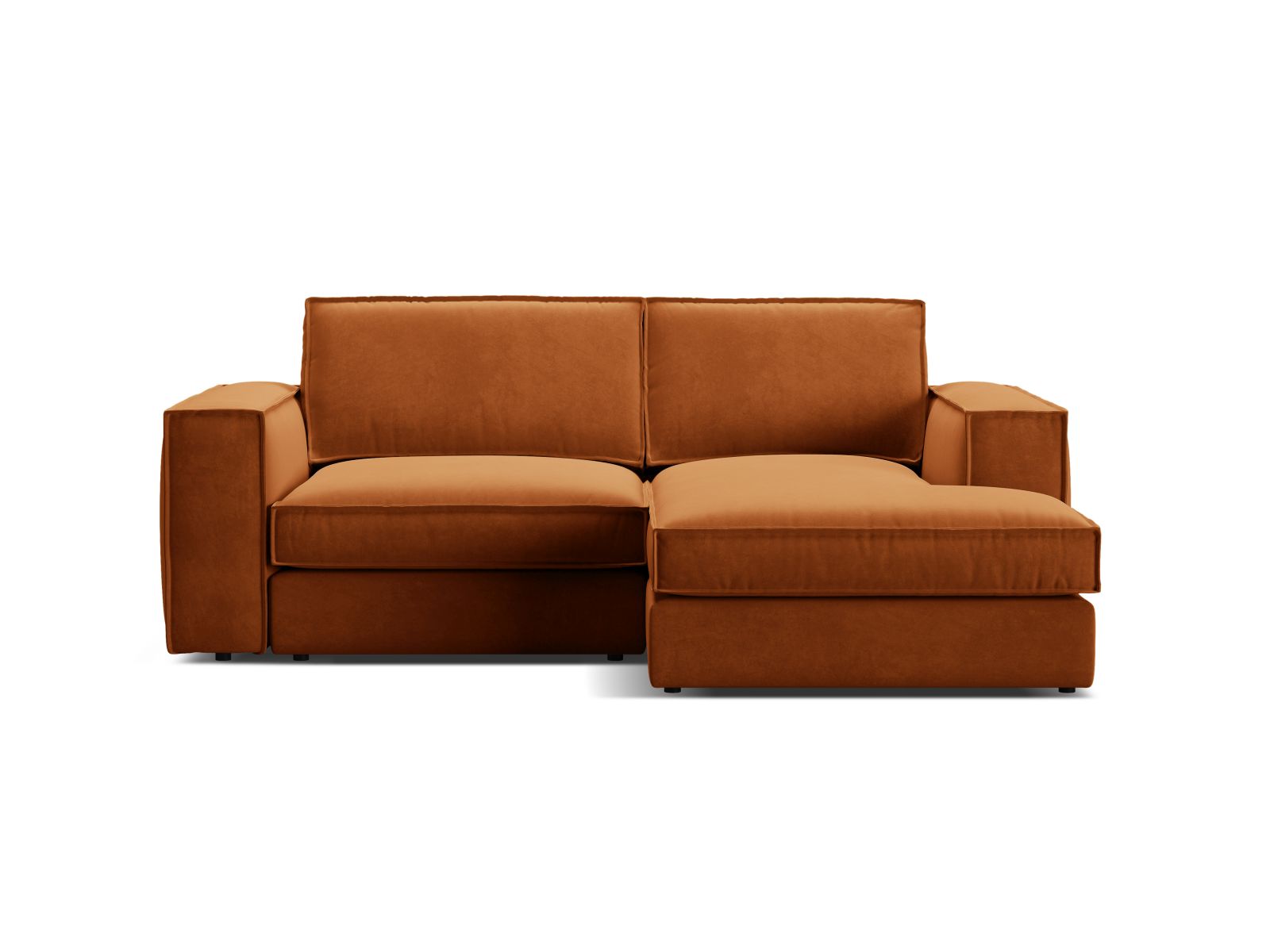Velvet Modular Right Corner Sofa, "Pola", 2 Seats, 226x158x88