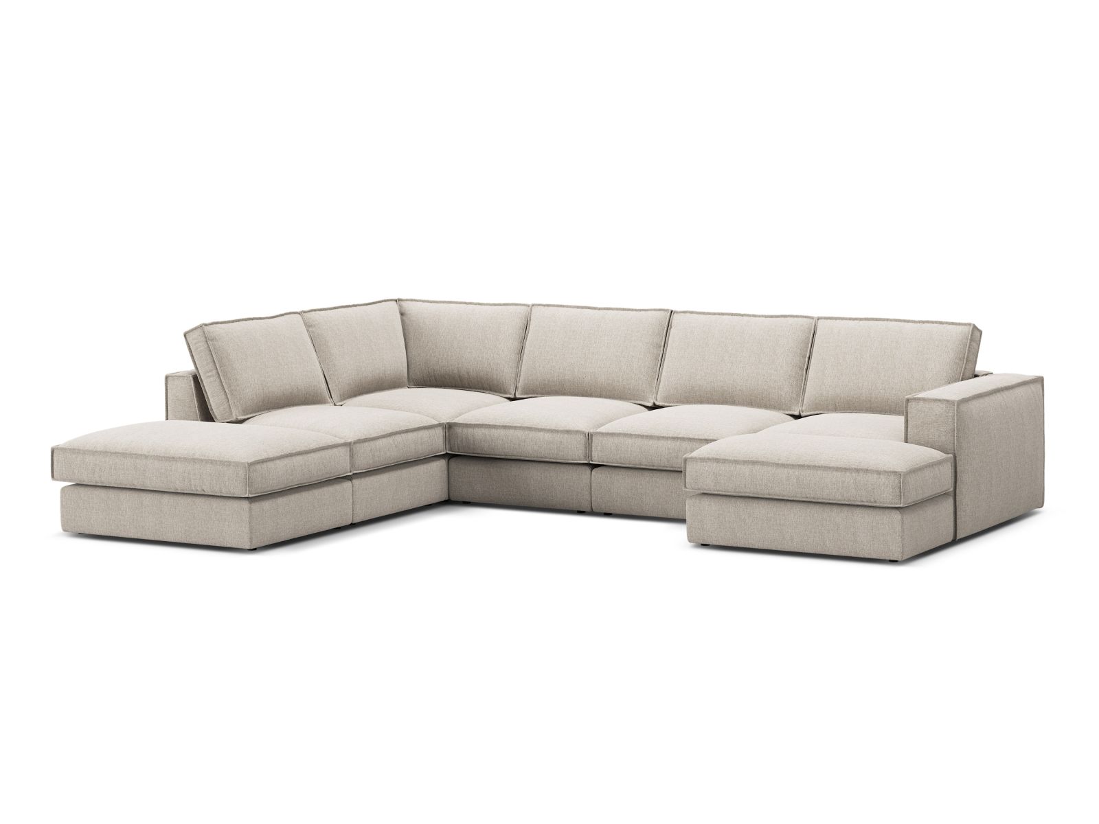 Modular Panoramic Left Corner Sofa, "Pola", 5 Seats, 362x259x88