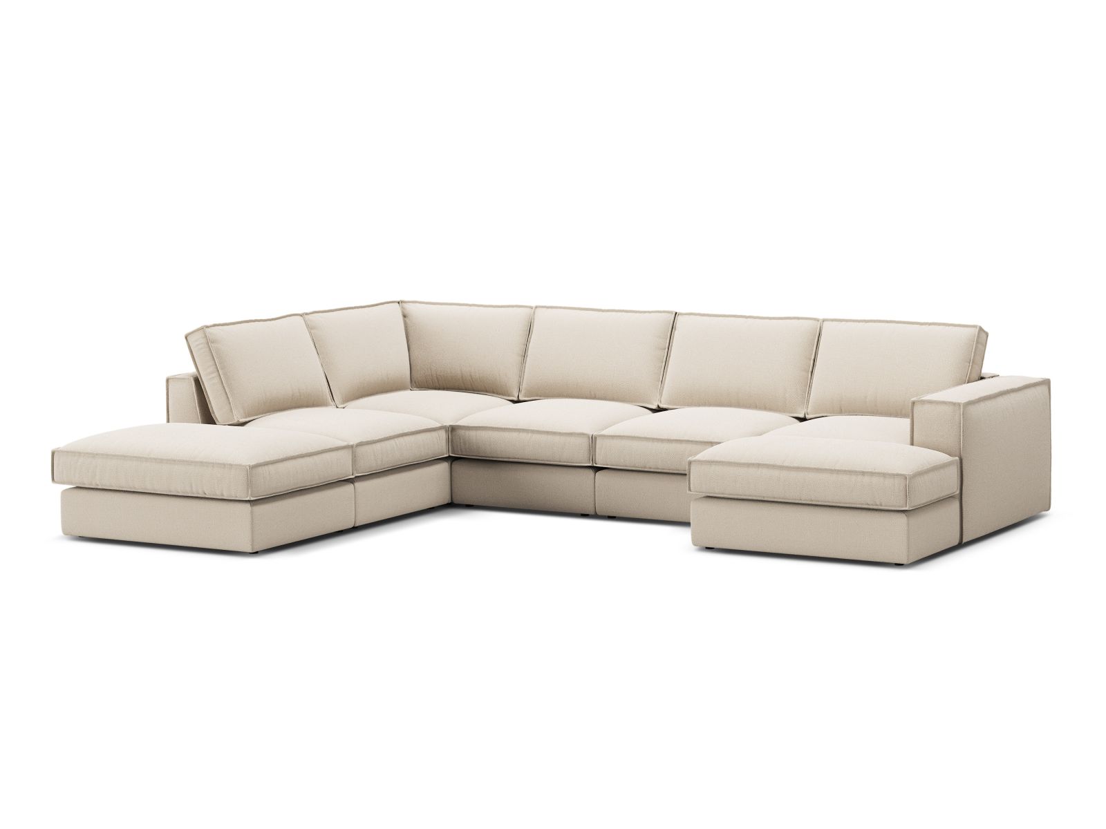 Modular Panoramic Left Corner Sofa, "Pola", 5 Seats, 362x259x88