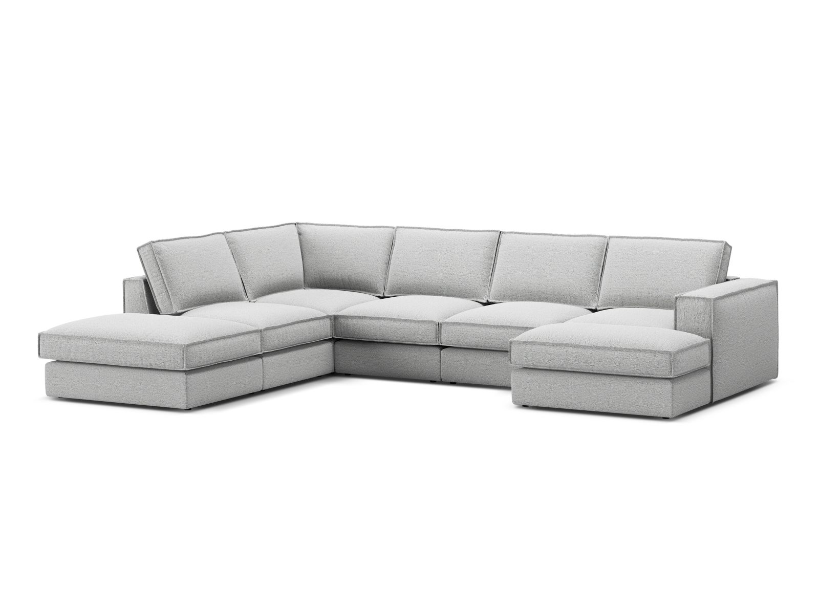 Modular Panoramic Left Corner Sofa, "Pola", 5 Seats, 362x259x88