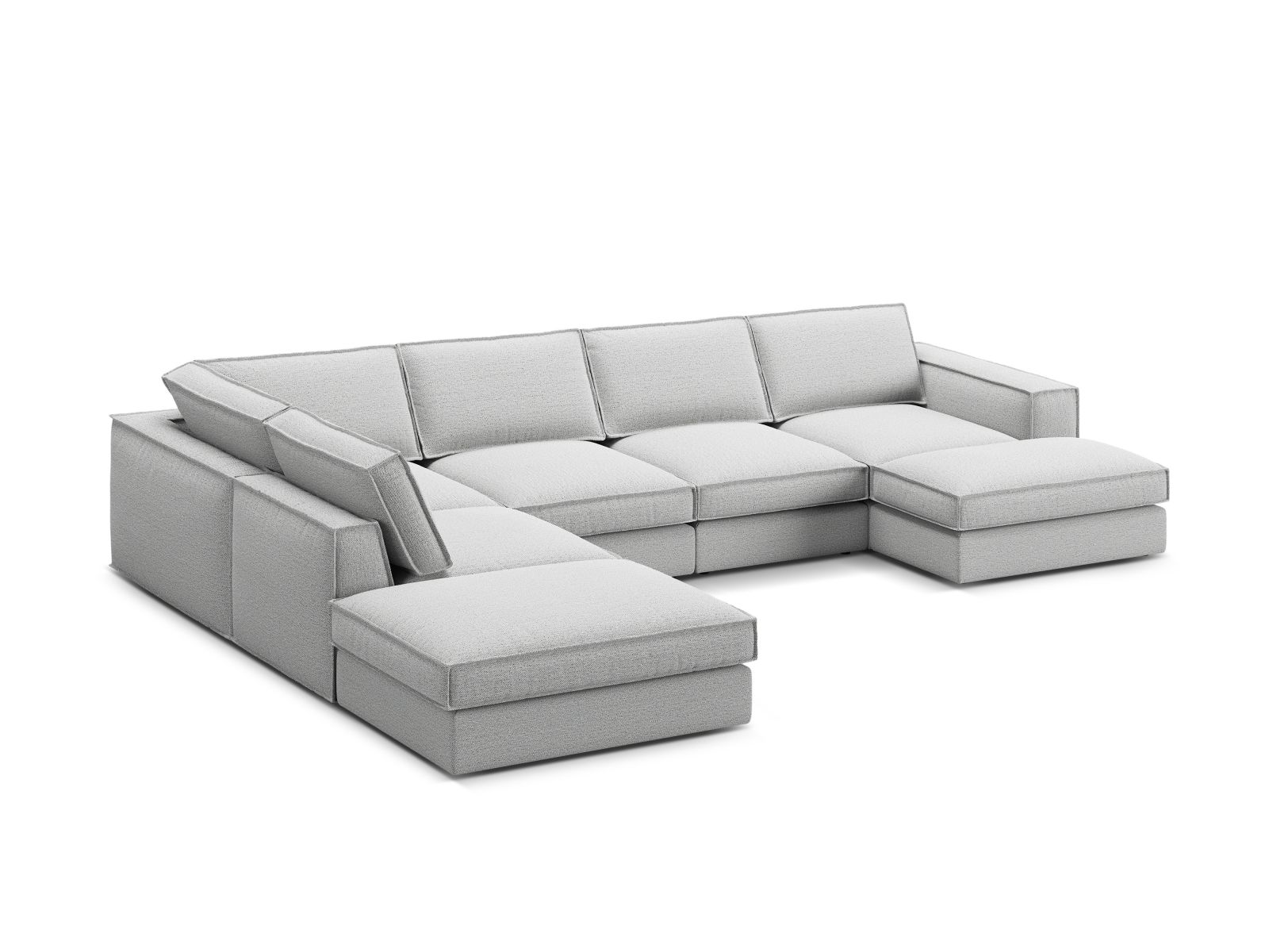 Modular Panoramic Left Corner Sofa, "Pola", 5 Seats, 362x259x88