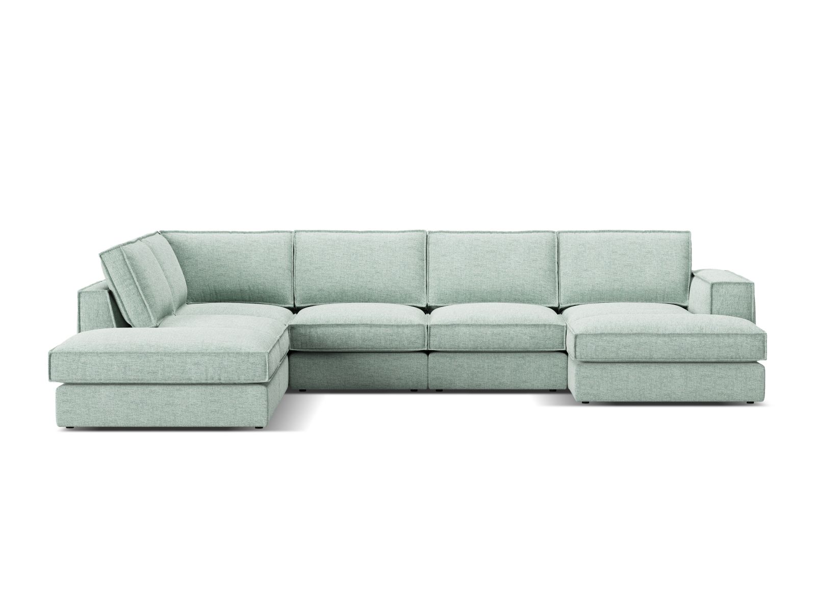 Modular Panoramic Left Corner Sofa, "Pola", 5 Seats, 362x259x88