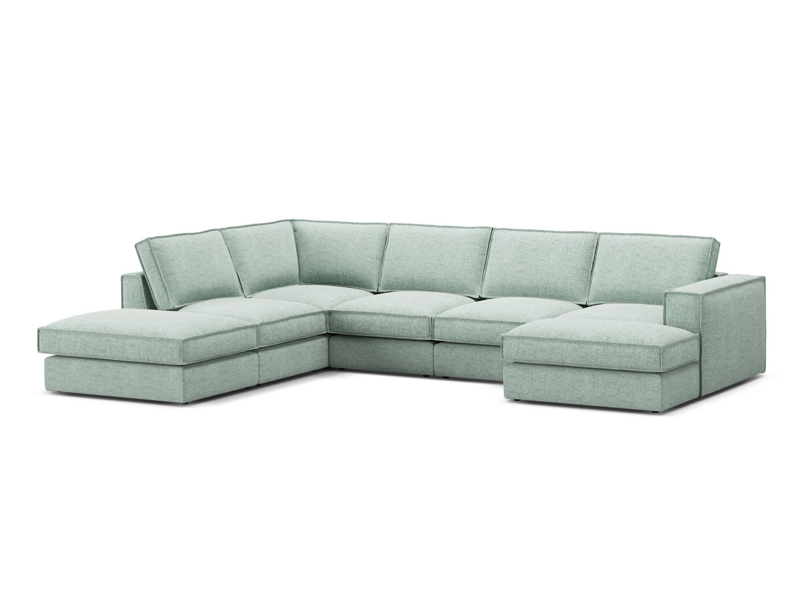 Modular Panoramic Left Corner Sofa, "Pola", 5 Seats, 362x259x88