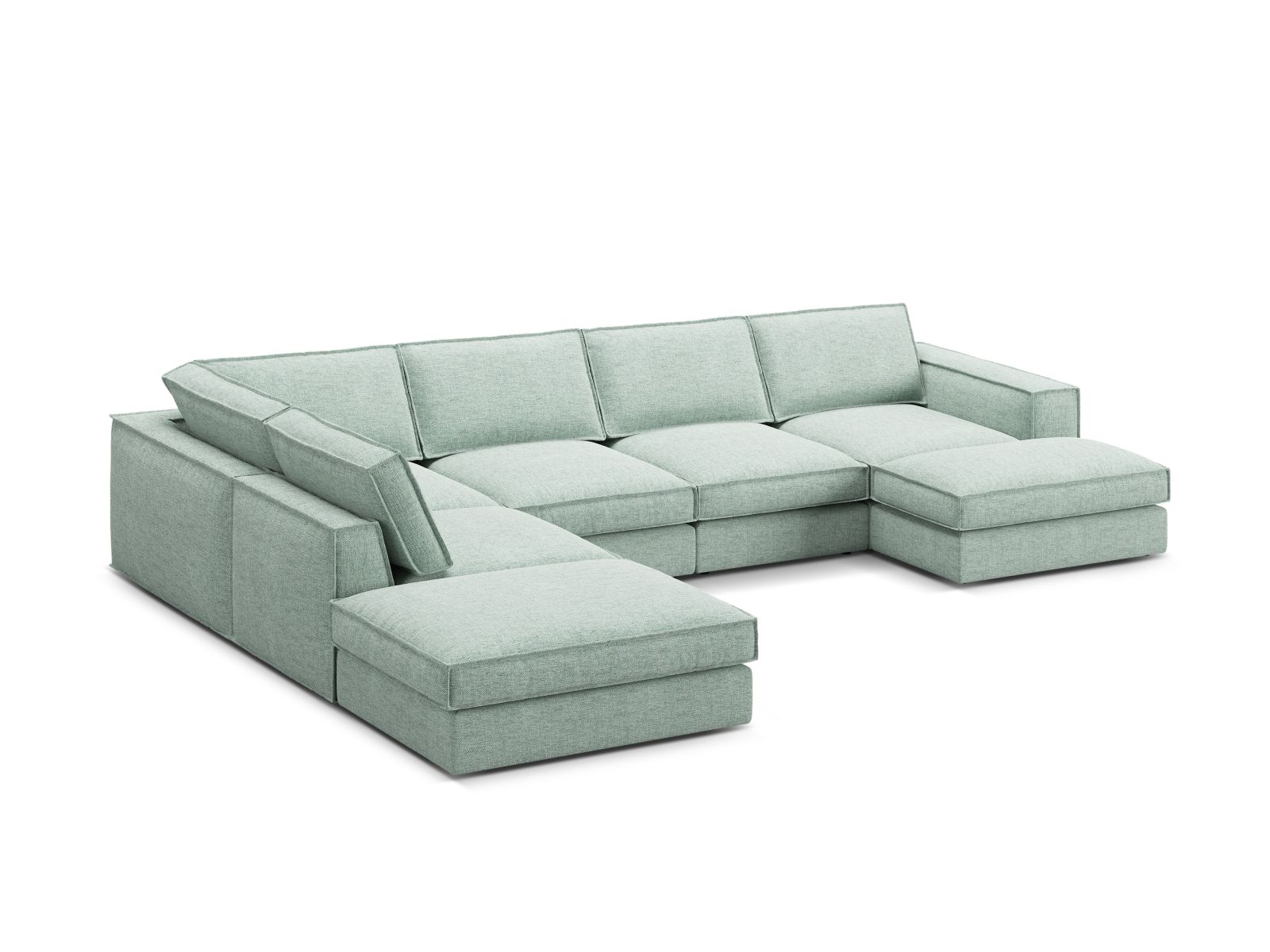 Modular Panoramic Left Corner Sofa, "Pola", 5 Seats, 362x259x88