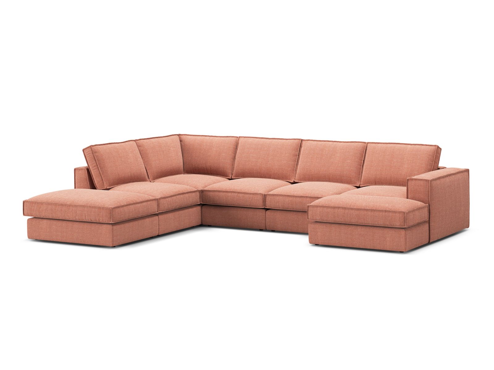 Modular Panoramic Left Corner Sofa, "Pola", 5 Seats, 362x259x88