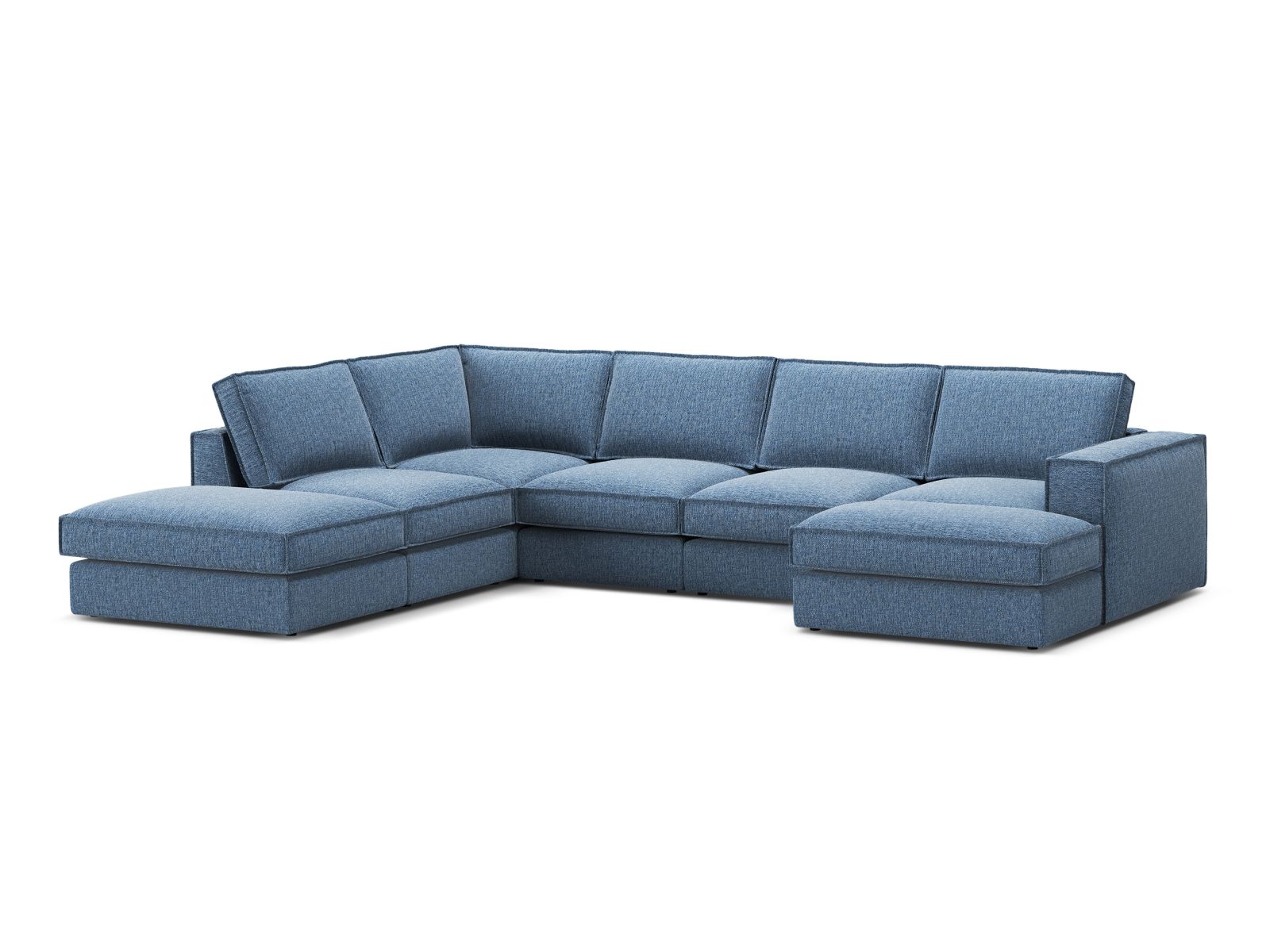 Modular Panoramic Left Corner Sofa, "Pola", 5 Seats, 362x259x88