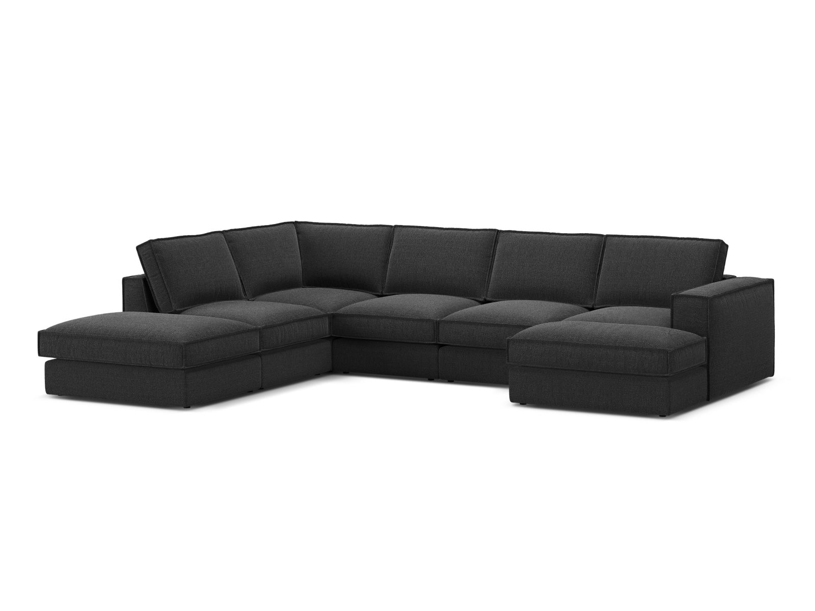 Modular Panoramic Left Corner Sofa, "Pola", 5 Seats, 362x259x88