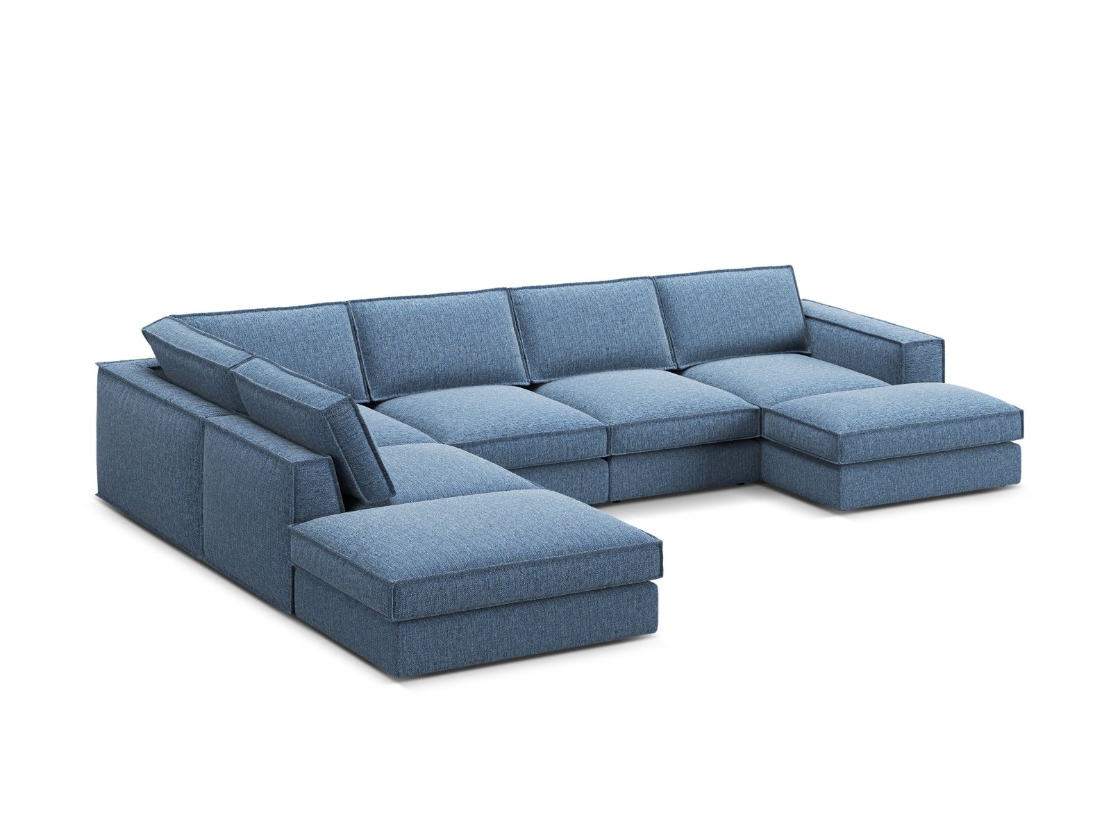 Modular Panoramic Left Corner Sofa, "Pola", 5 Seats, 362x259x88