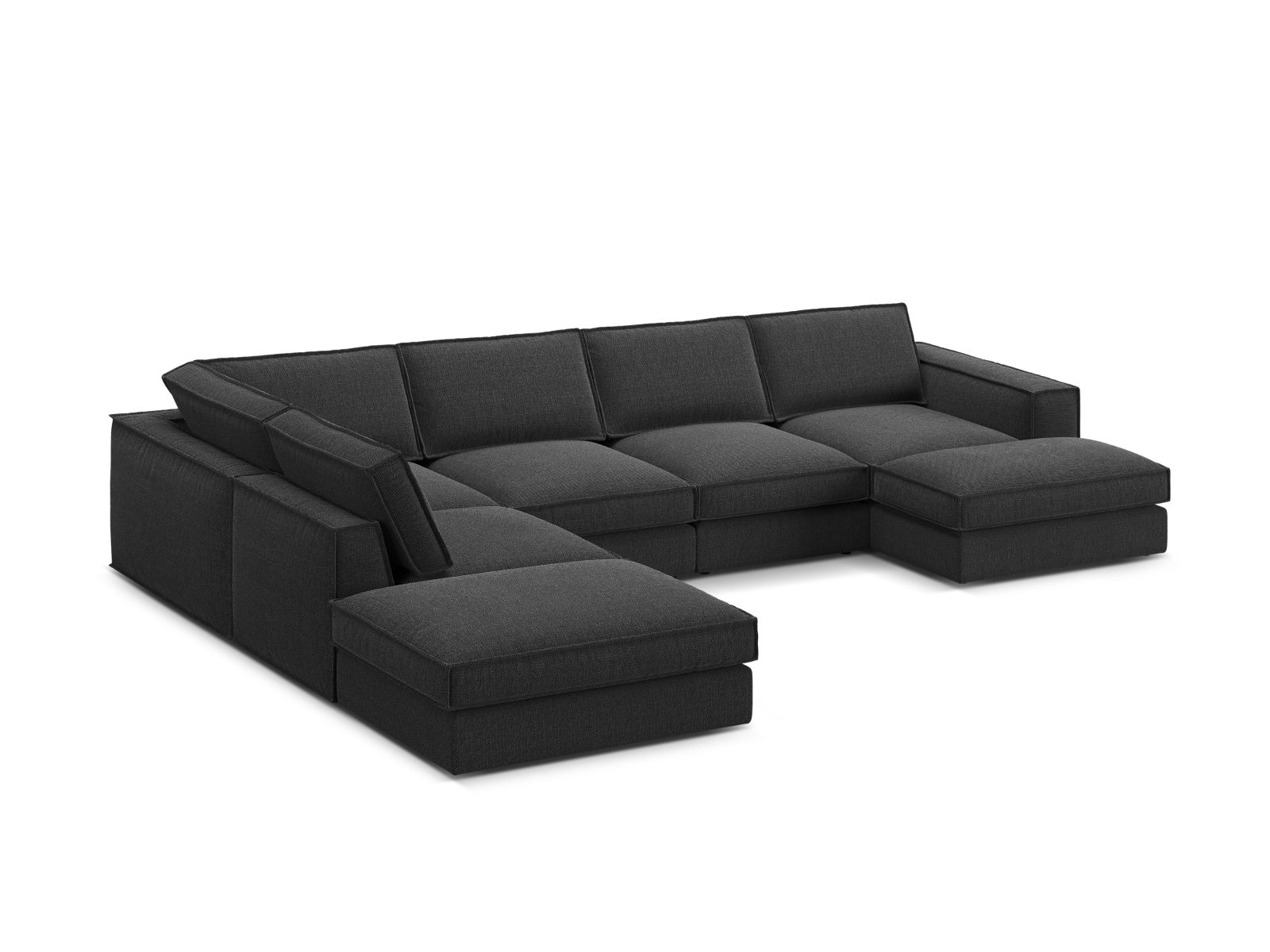 Modular Panoramic Left Corner Sofa, "Pola", 5 Seats, 362x259x88