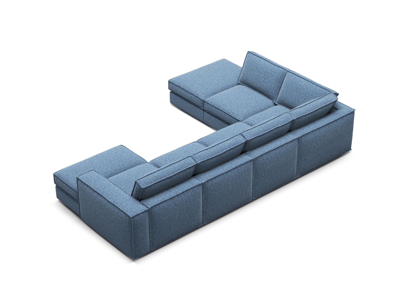 Modular Panoramic Left Corner Sofa, "Pola", 5 Seats, 362x259x88