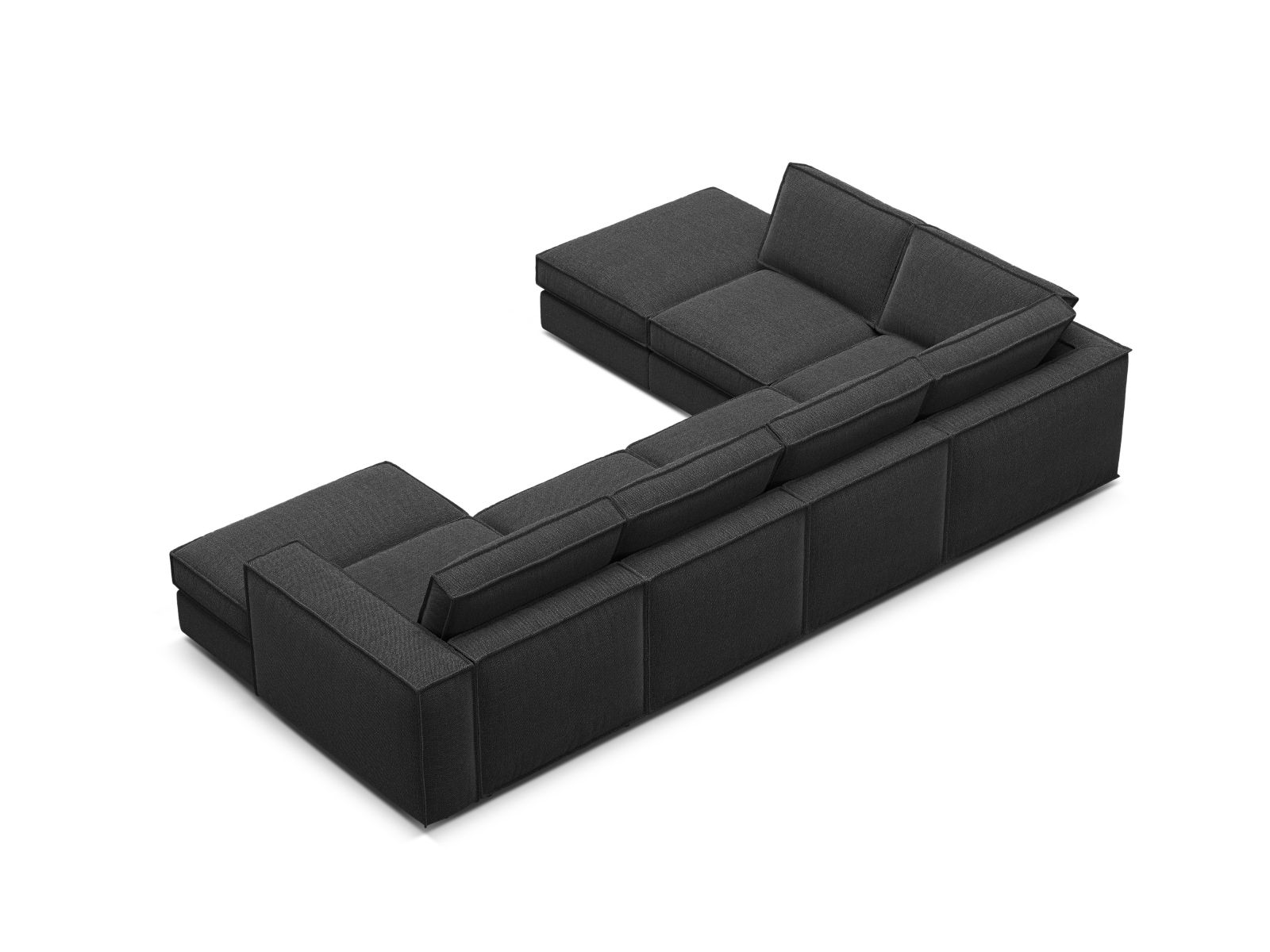 Modular Panoramic Left Corner Sofa, "Pola", 5 Seats, 362x259x88